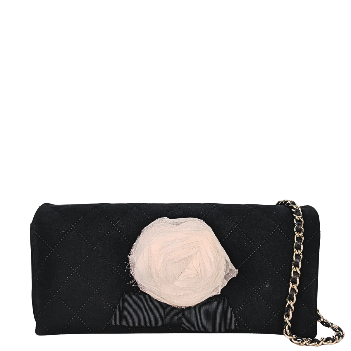 Chanel Camellia Shoulder Bag Black