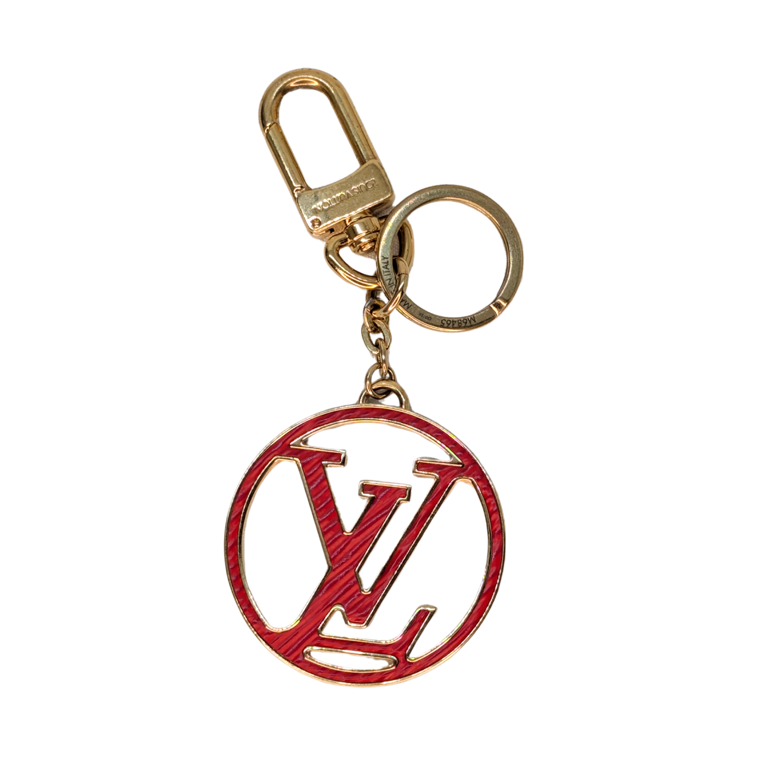 Louis Vuitton Red Epi Leather Key Holder Bag Charm