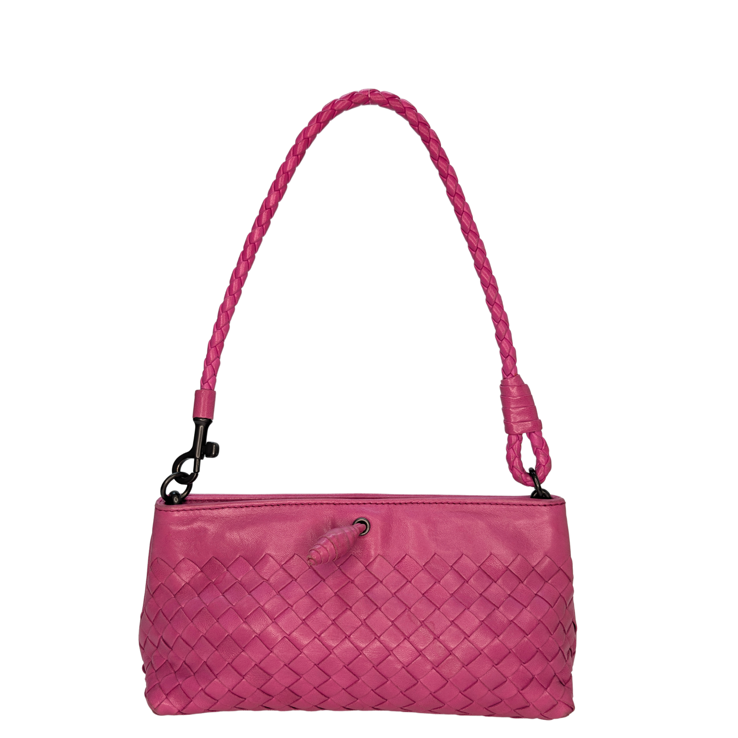 Bottega Veneta Pochette Intrecciato Pink