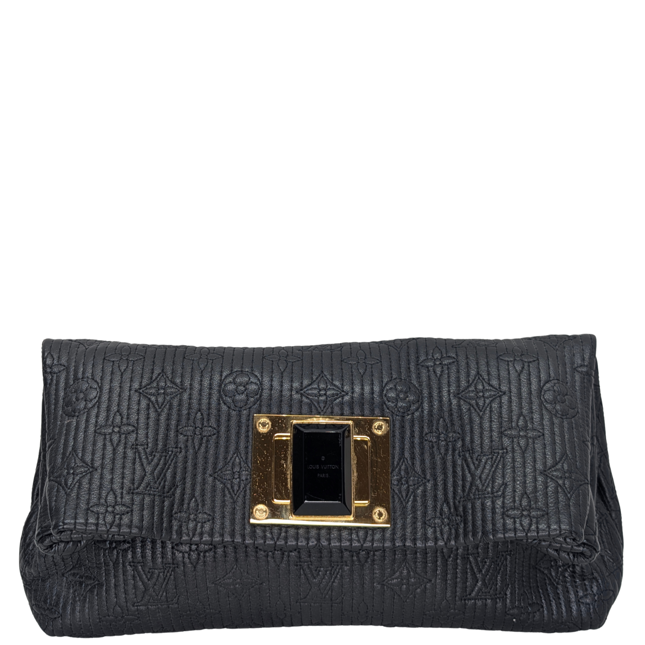 Louis Vuitton Altair Clutch Monogram Motard Black