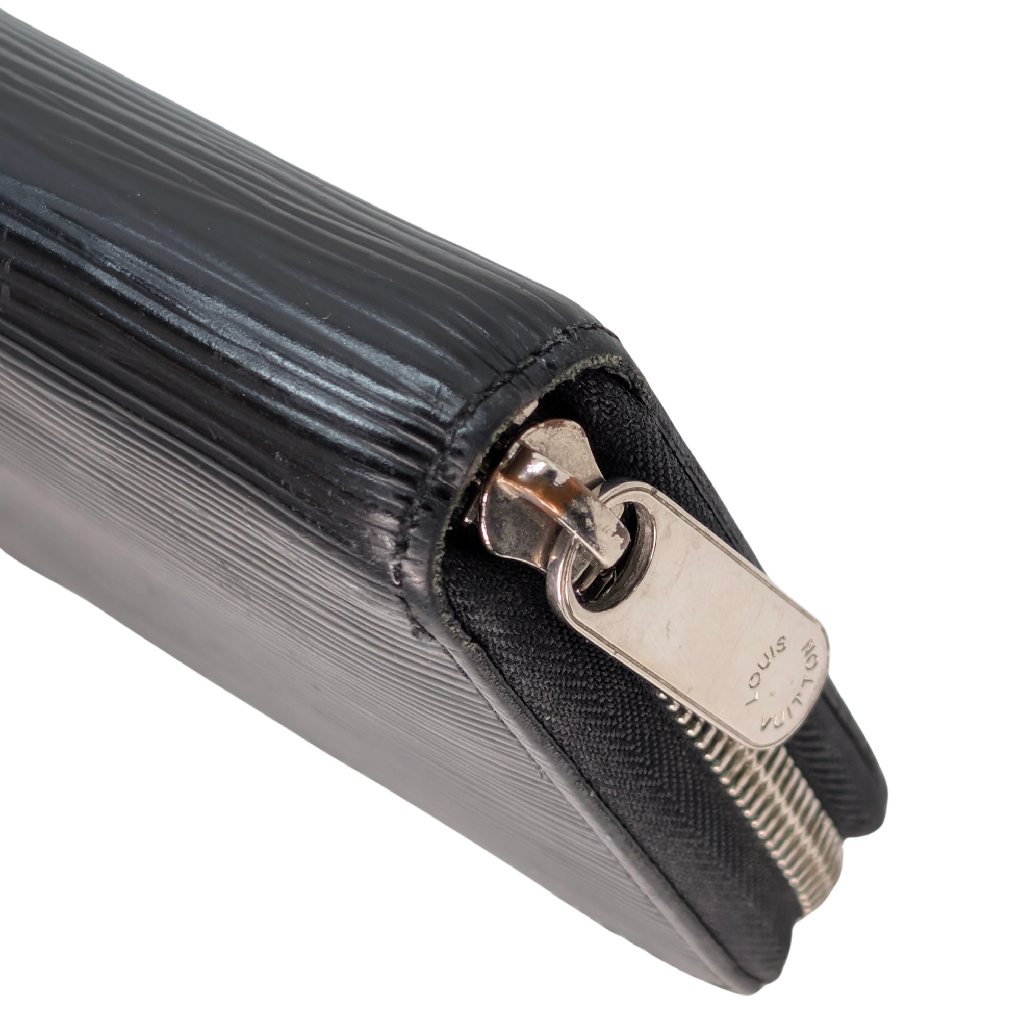 Louis Vuitton Zippy Epi Long Wallet Black