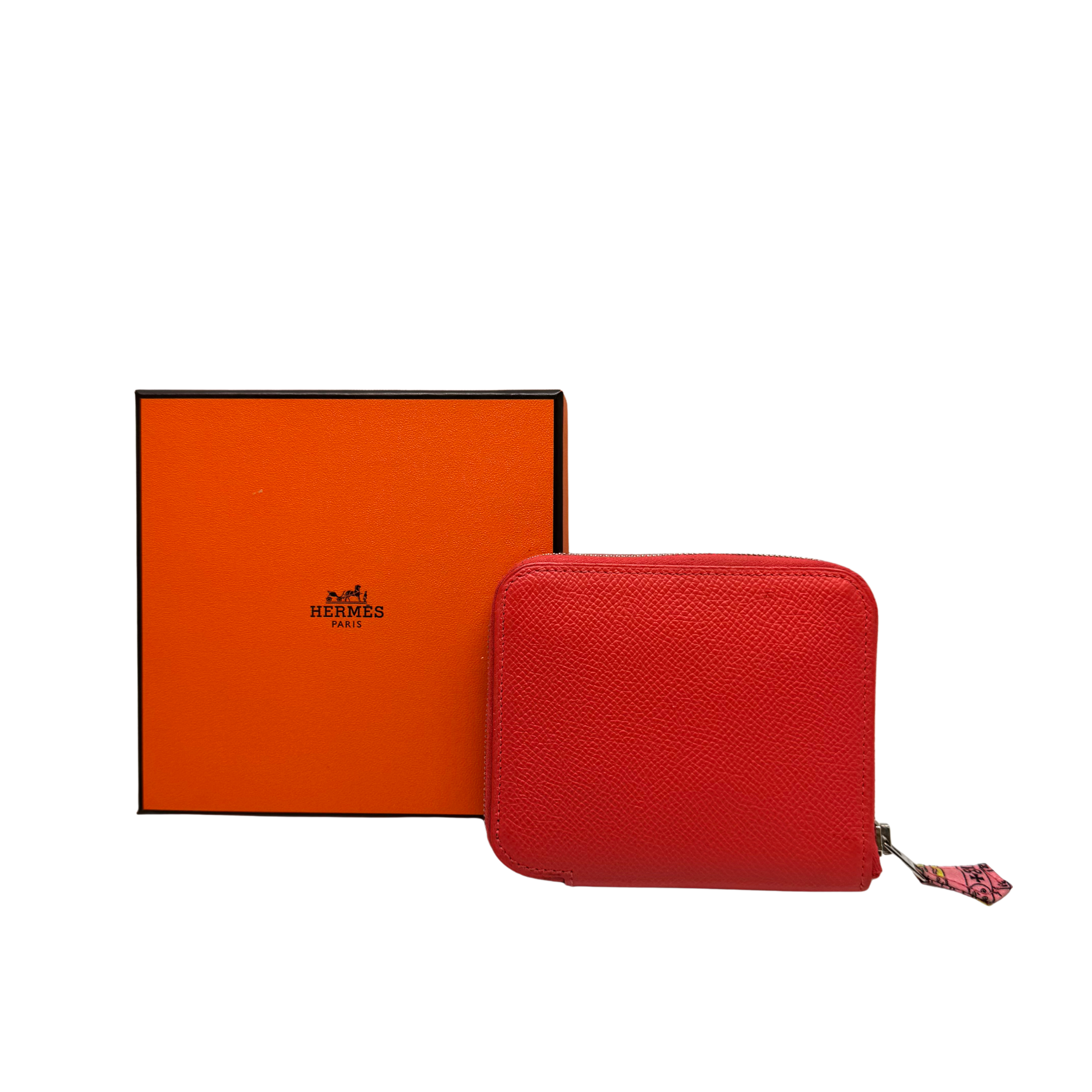 Hermés Epsom Silk'in Wallet Leather Red
