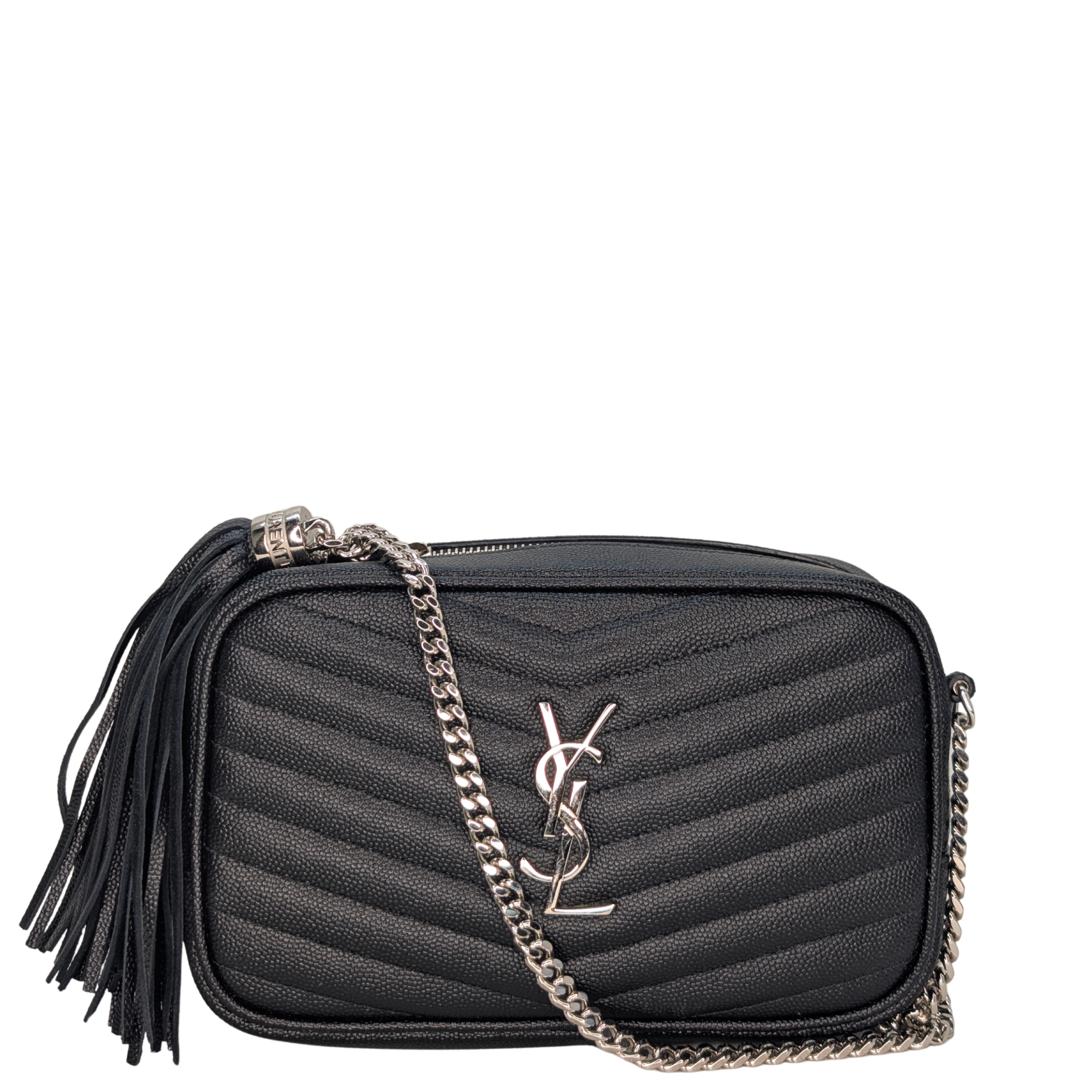 Saint Laurent Lou Mini Grain leather camera bag SHW