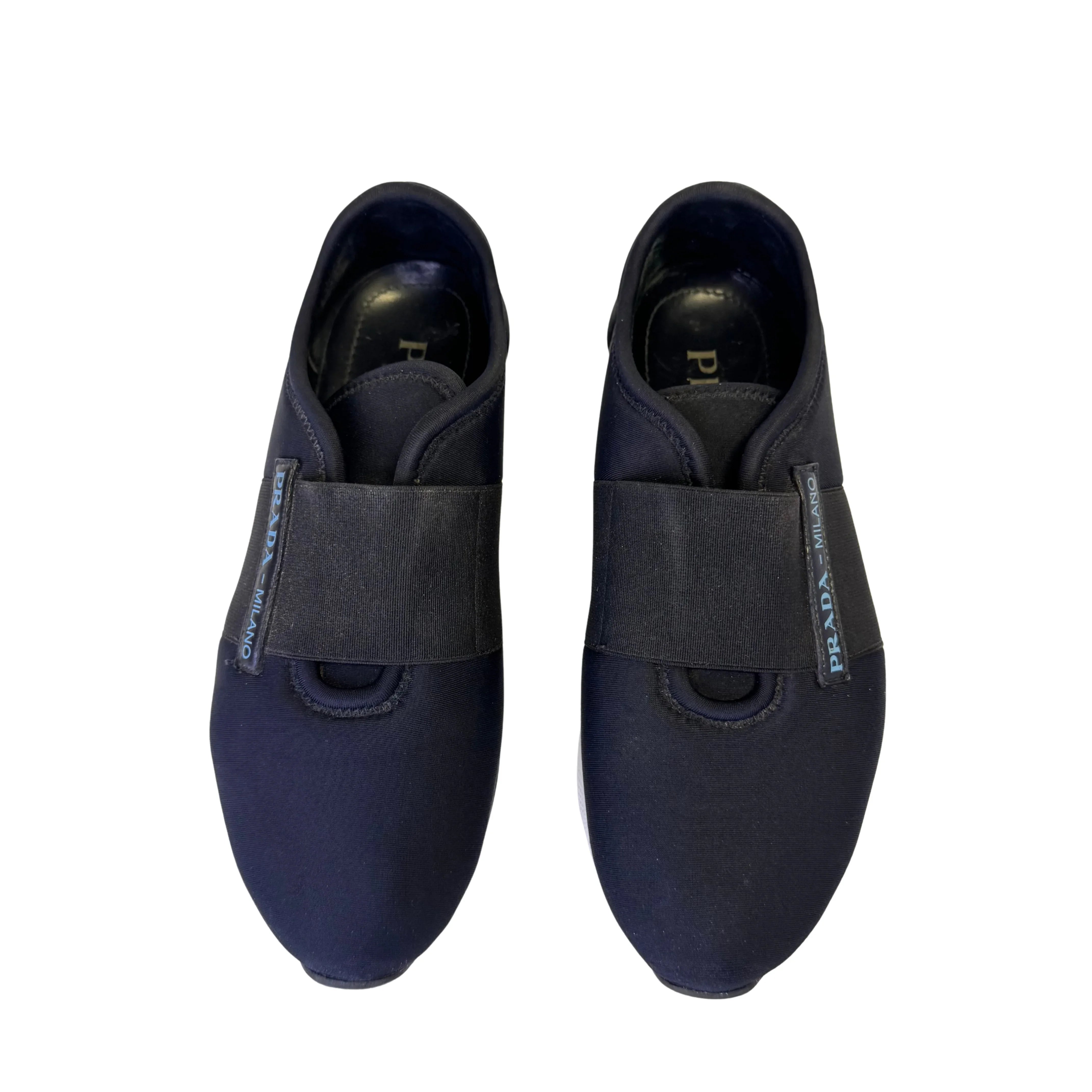Prada Black x Navy Neoprene Sneakers size 36
