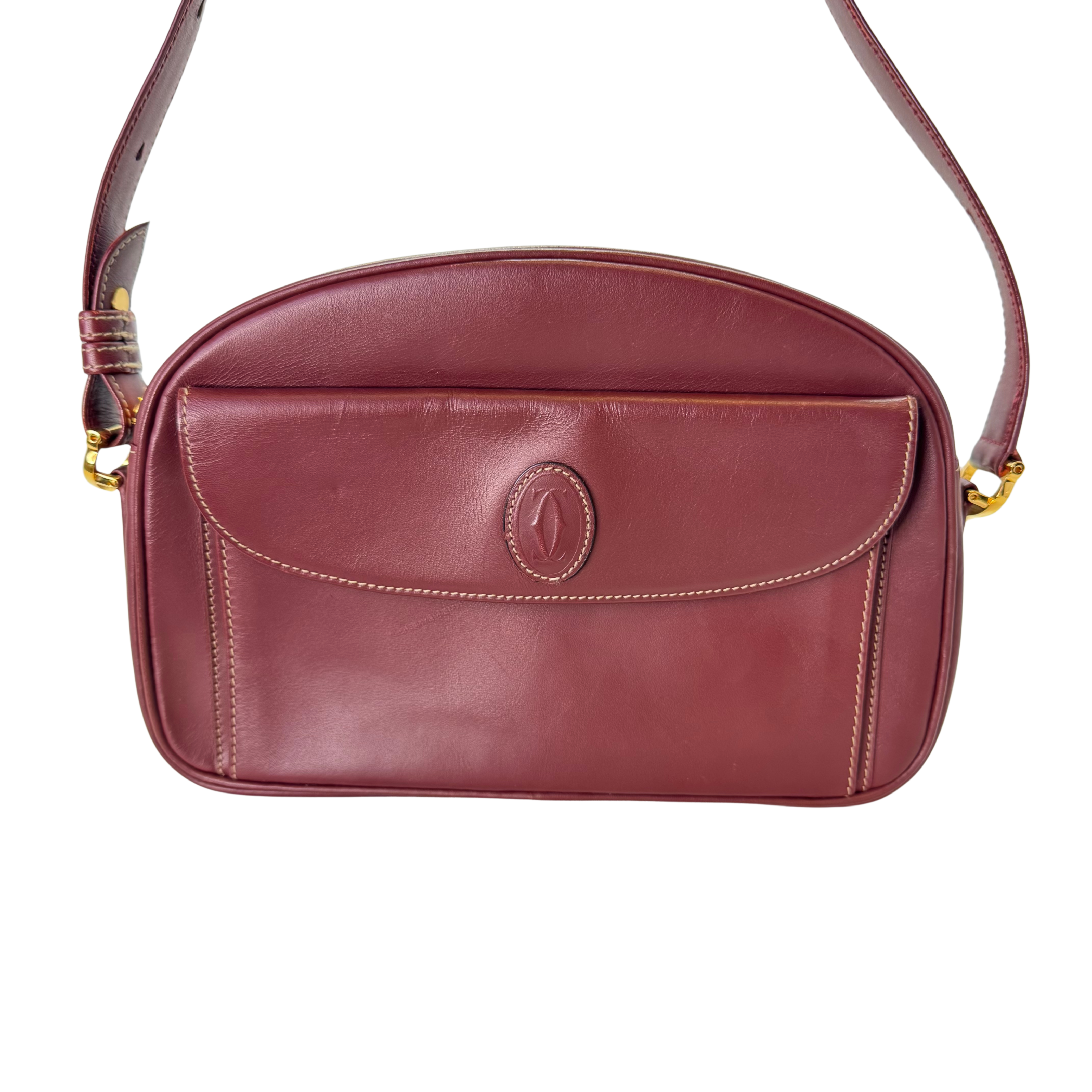 Cartier Must De Cartier Crossbody Bag Leather Brown