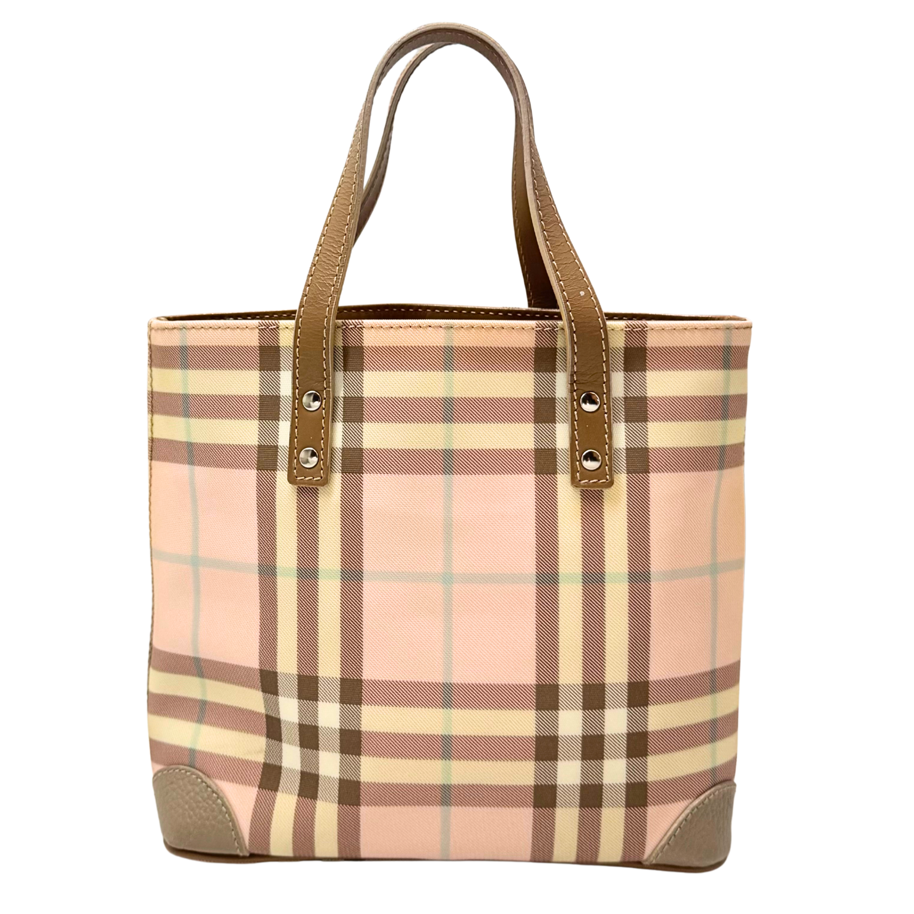 Burberry Nova Check Tote Bag Pink