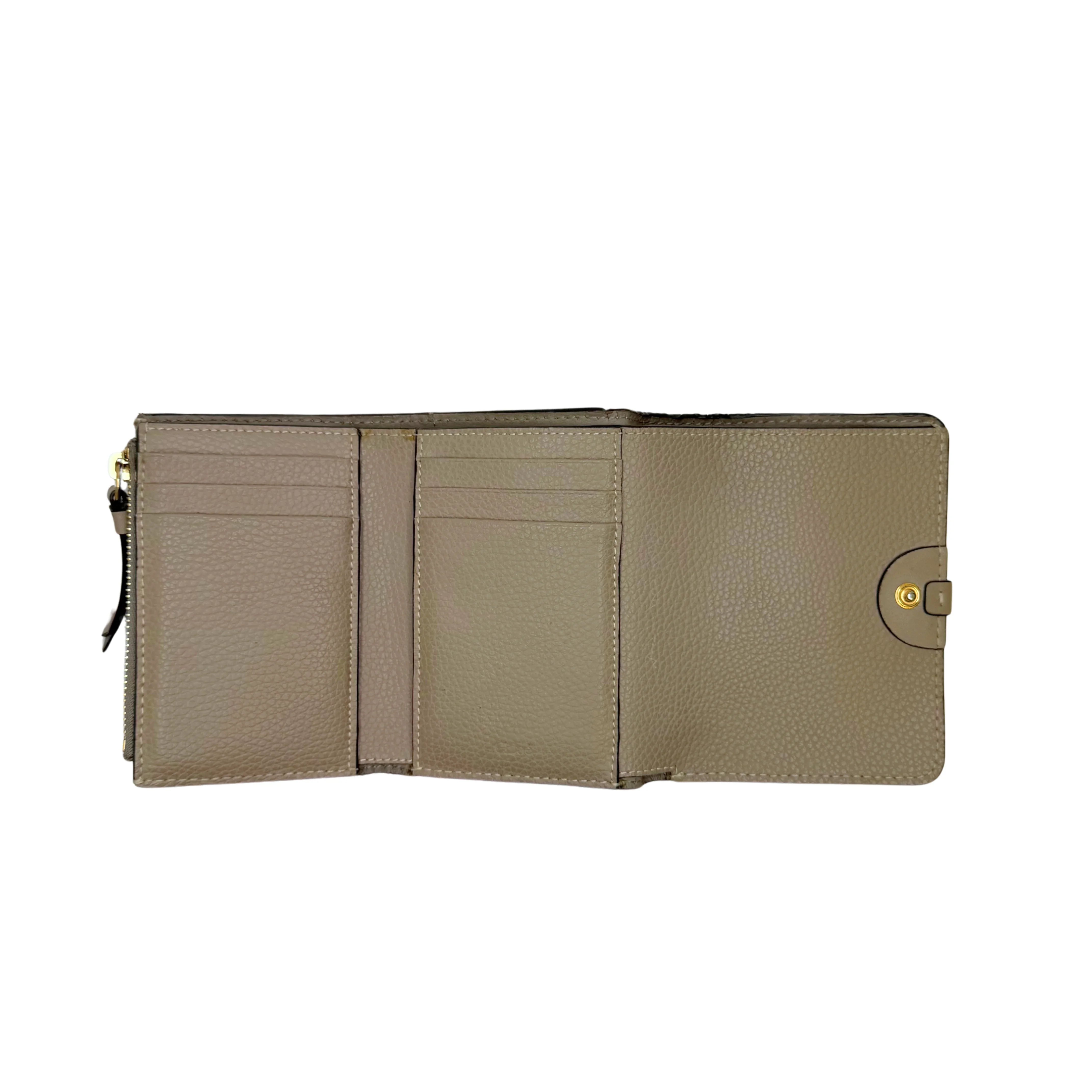 Chloe Calfskin Small Darryl Trifold Wallet Motty Grey