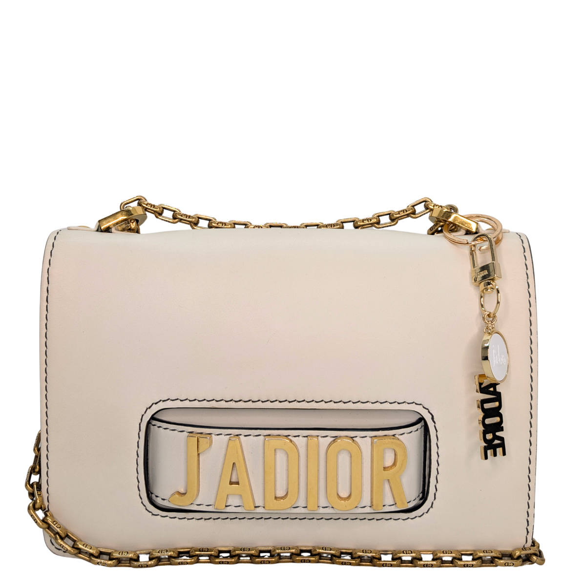 Dior JaDior Medium Calfskin Shoulder Bag White