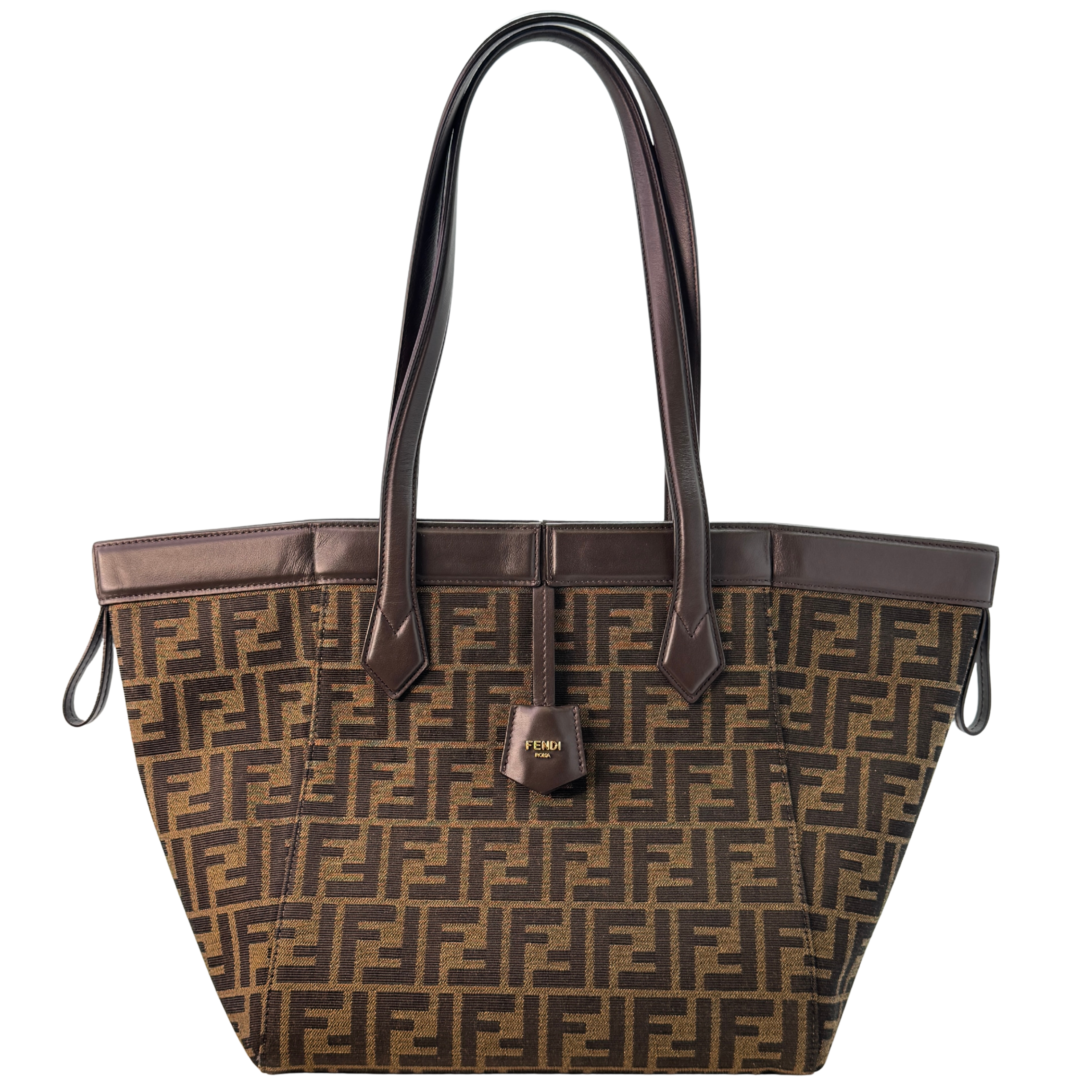 Fendi Origami Medium Fabric Tote Bag Brown