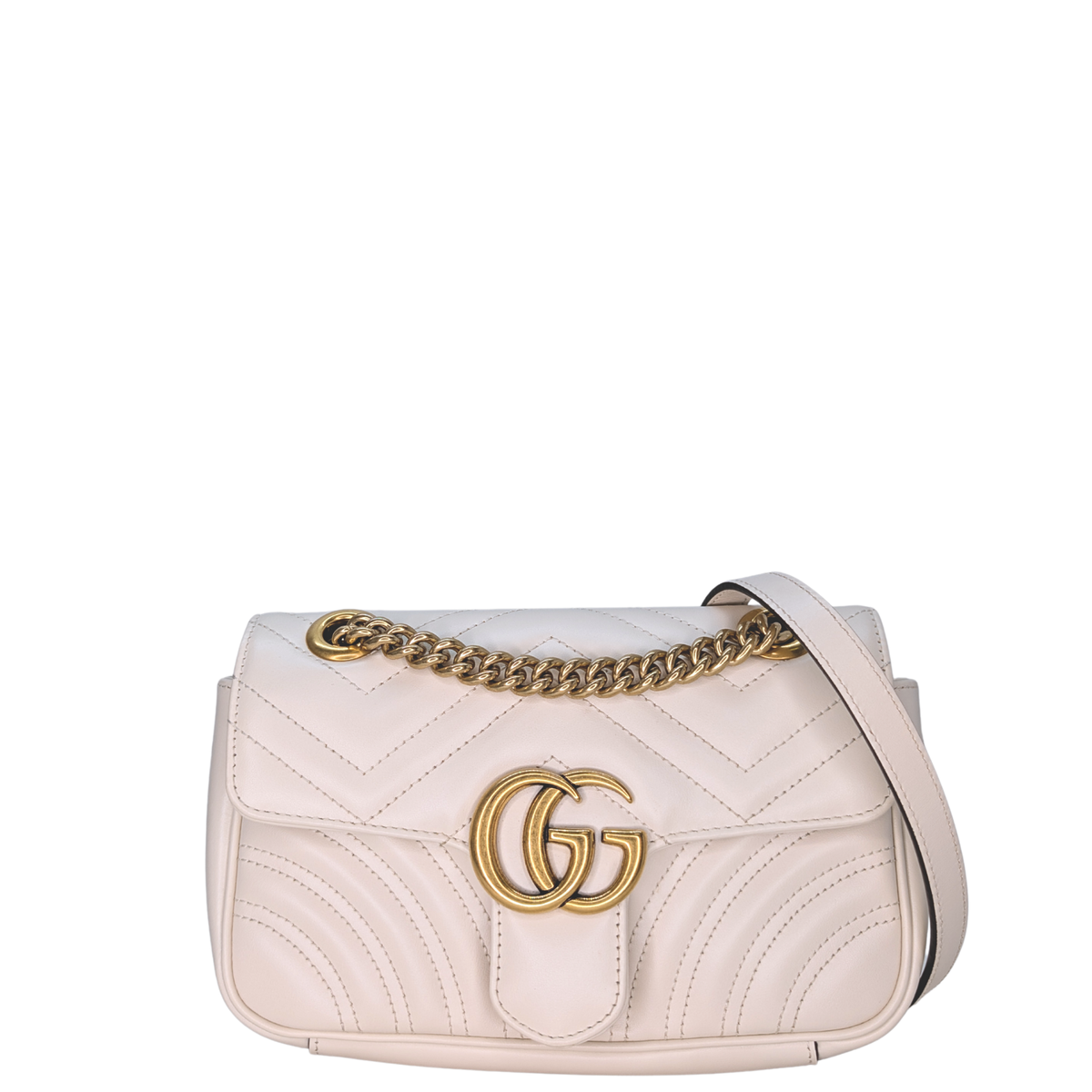 Gucci GG Marmont Flap Small White