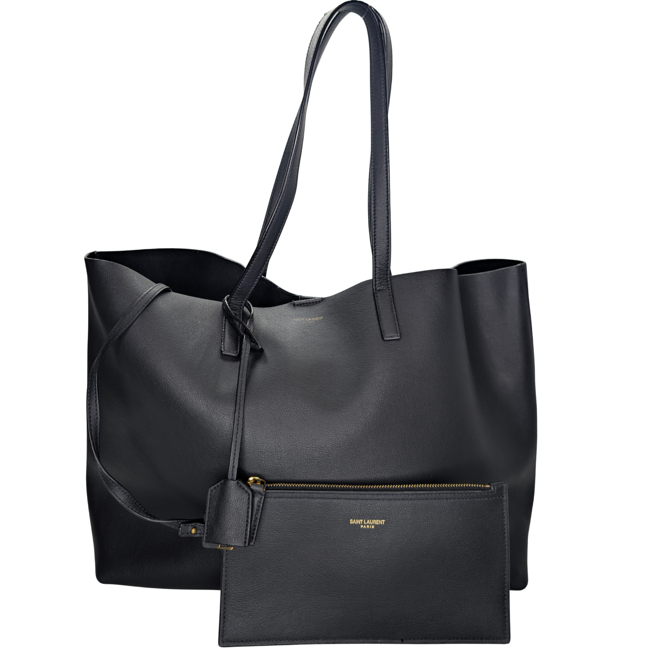 Saint Laurent Shopping Tote Leather Black
