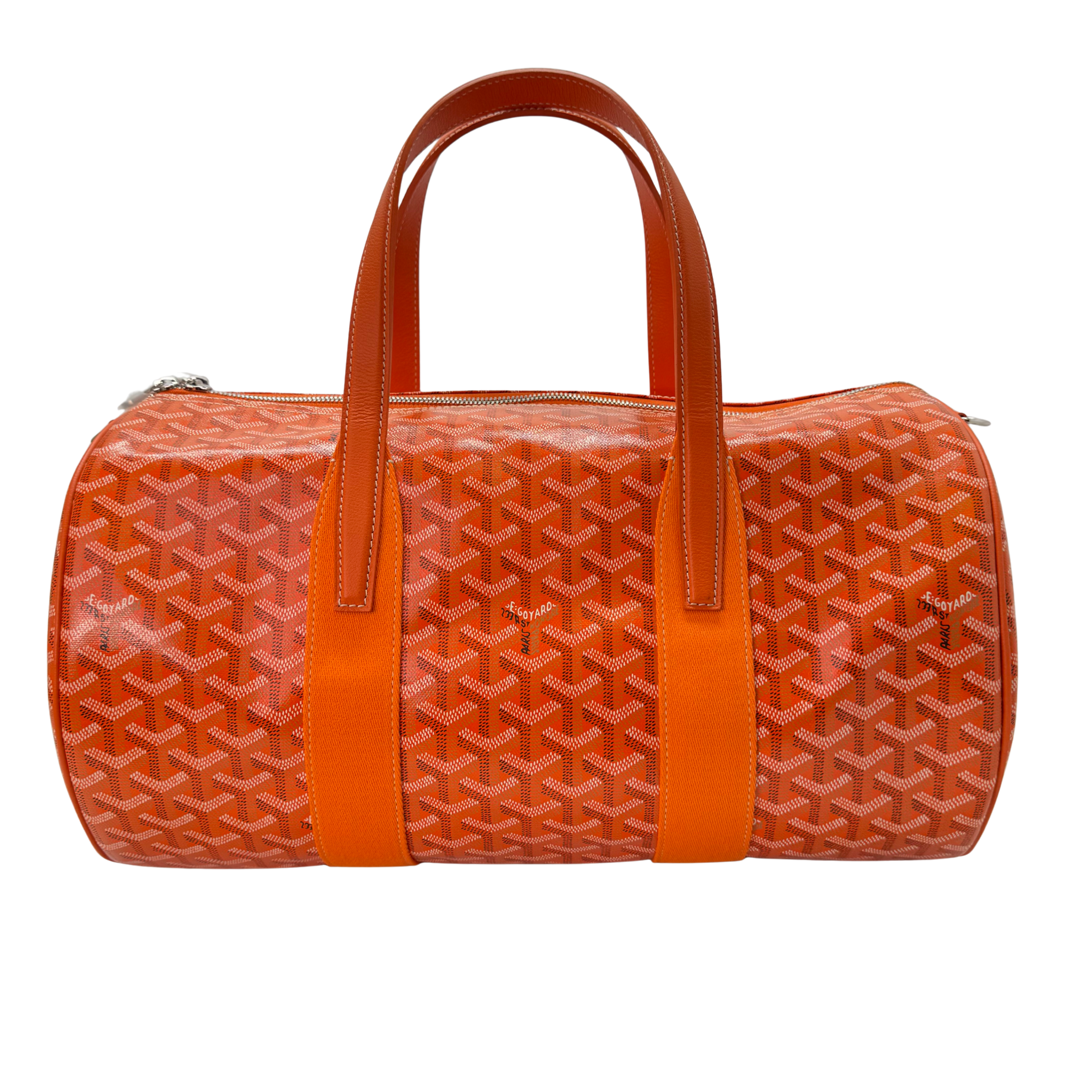 Goyard Orange Barrel 40 Sports Bag