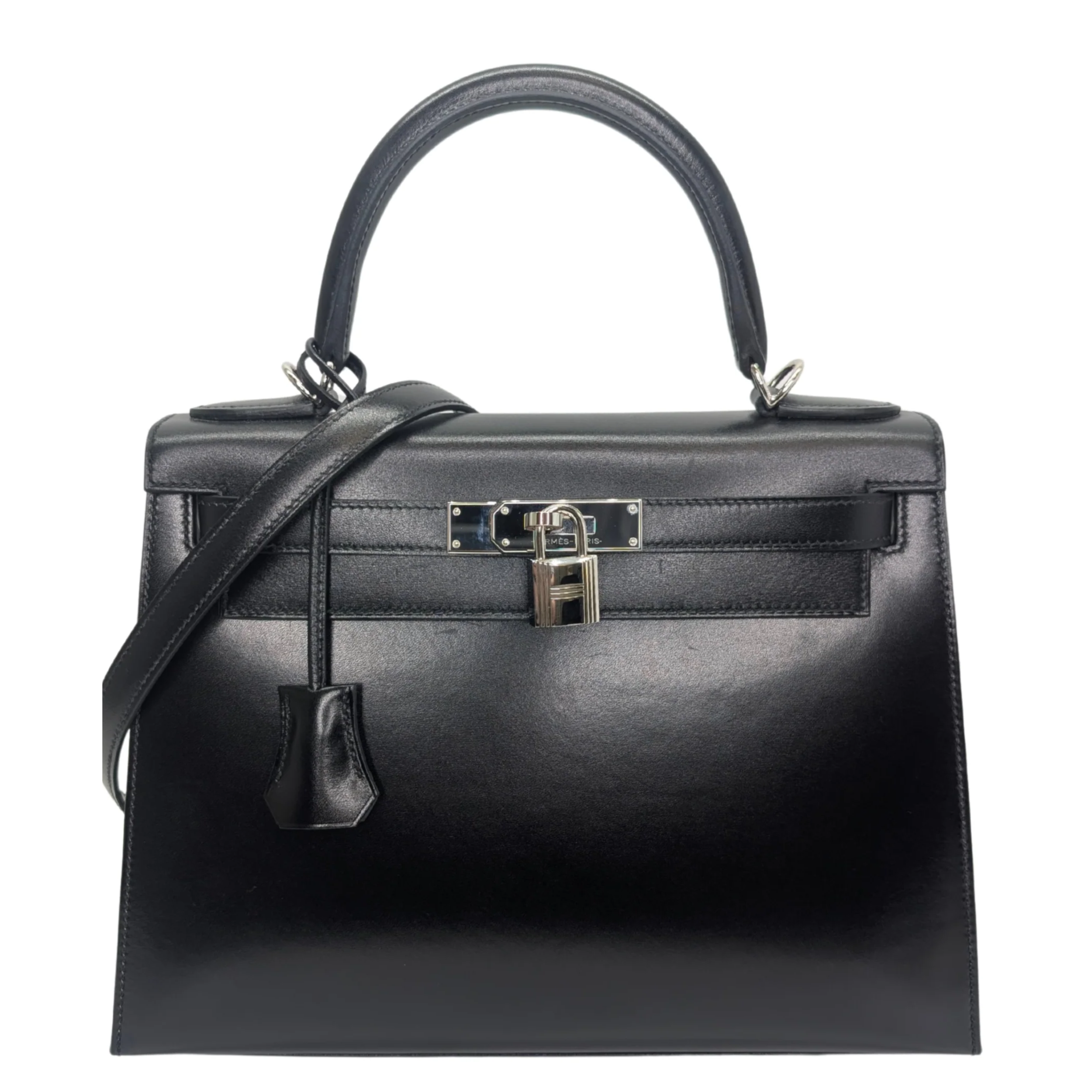 Hermès Kelly 28 SHW Box Leather W Stamp 2024 Black