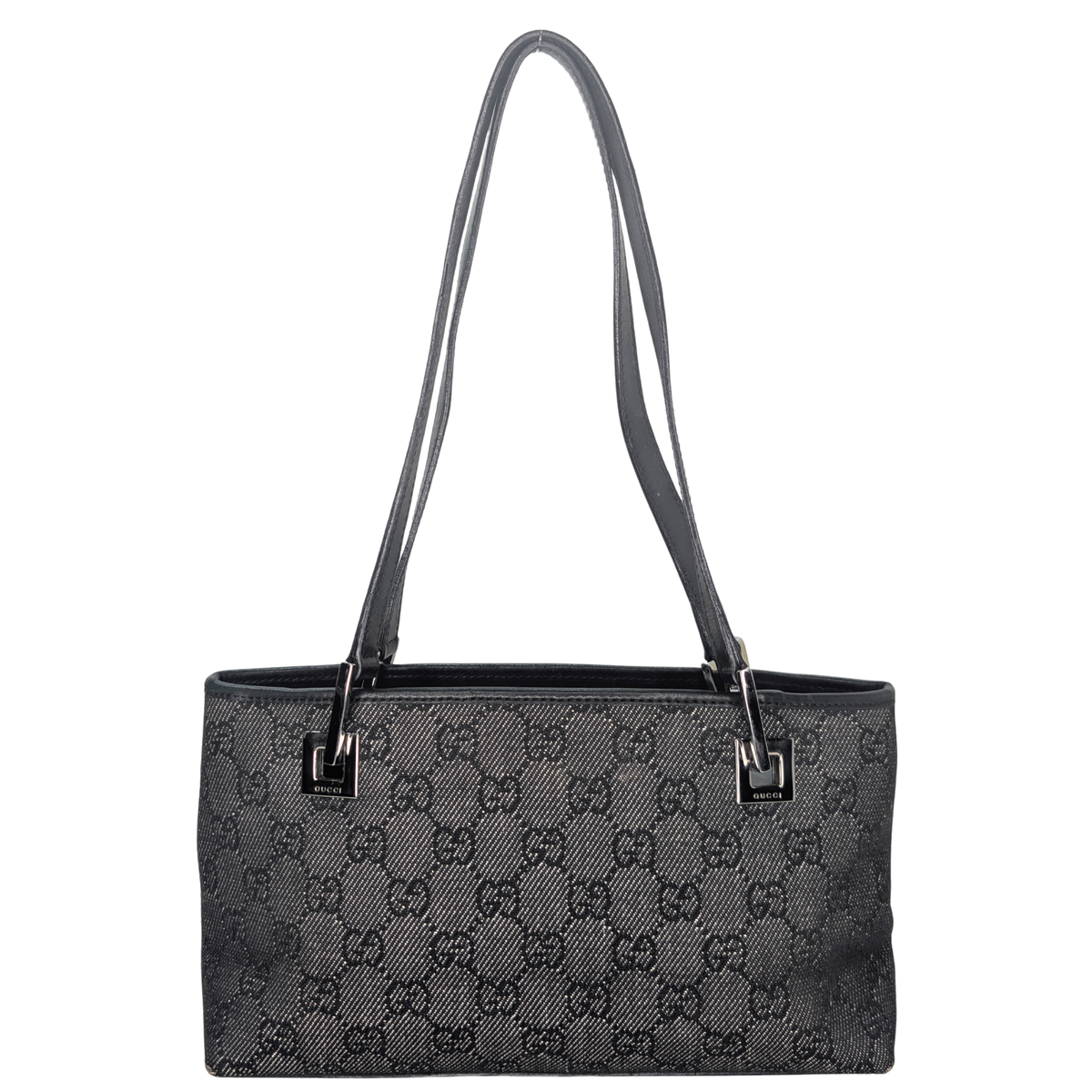 Gucci GG Denim Small Shoulder Tote Bag