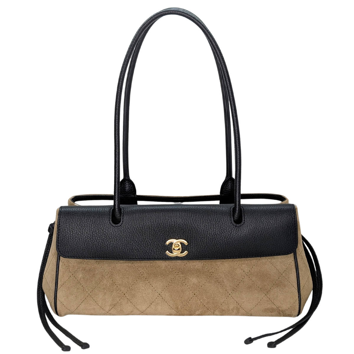 Chanel Small Urban Essential East West Tote Black Beige