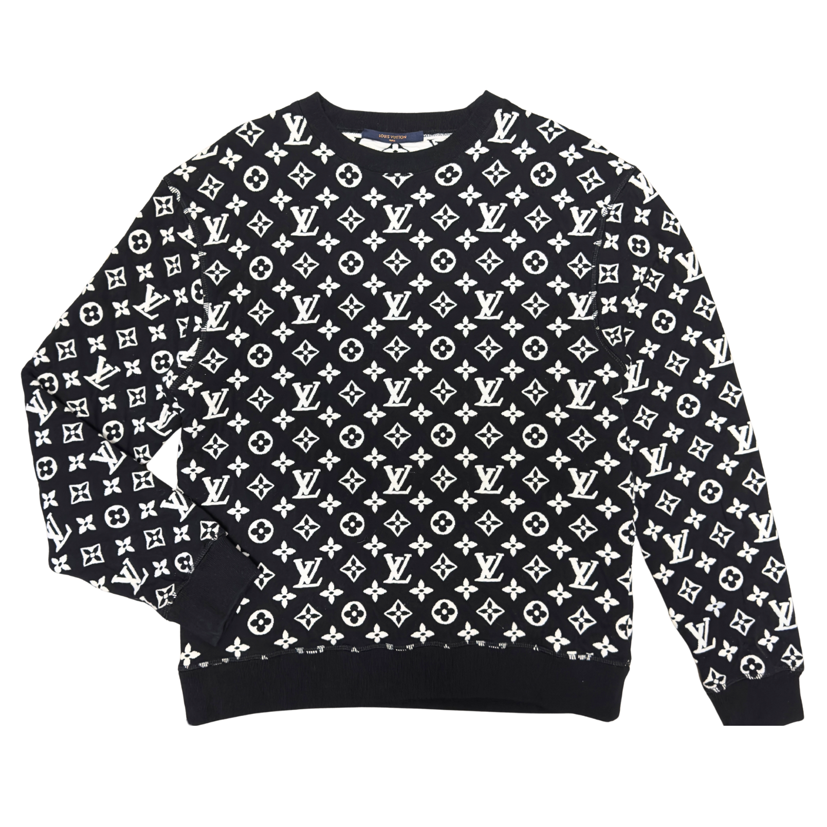 Louis Vuitton Monogram Sweatshirt Black/White XS