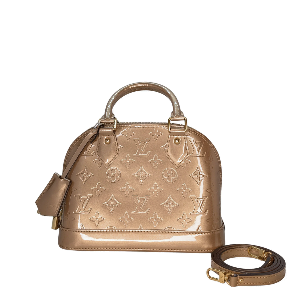 Louis Vuitton Alma BB Monogram Vernis Mordore Metallic Gold