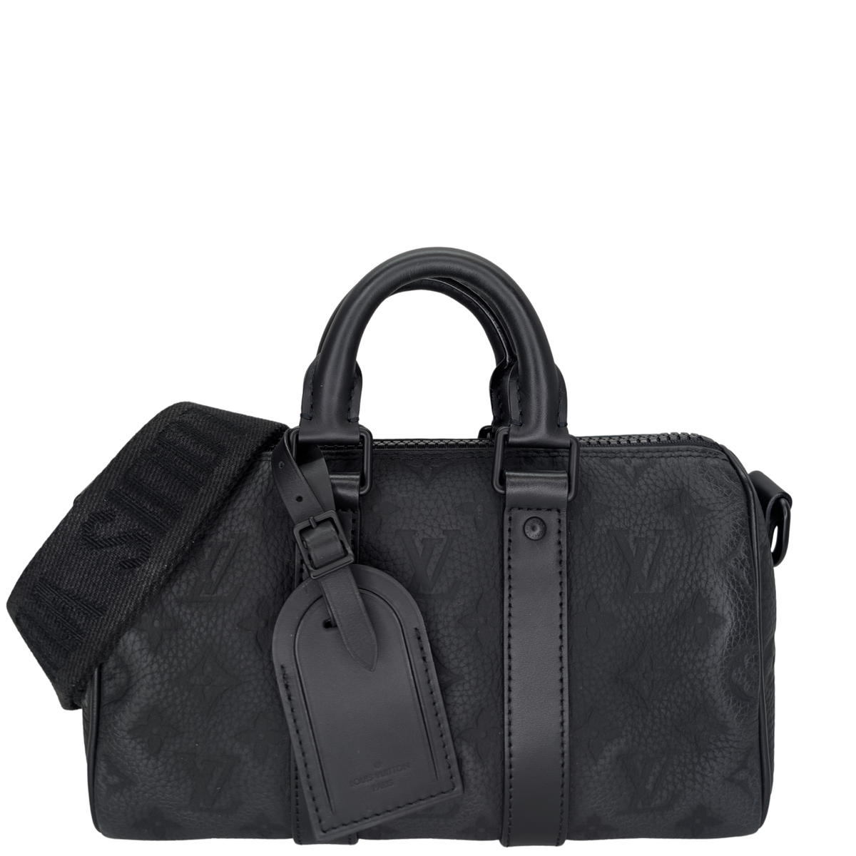Louis Vuitton Keepall 25 Bandouliere Taurillon Monogram Leather Black