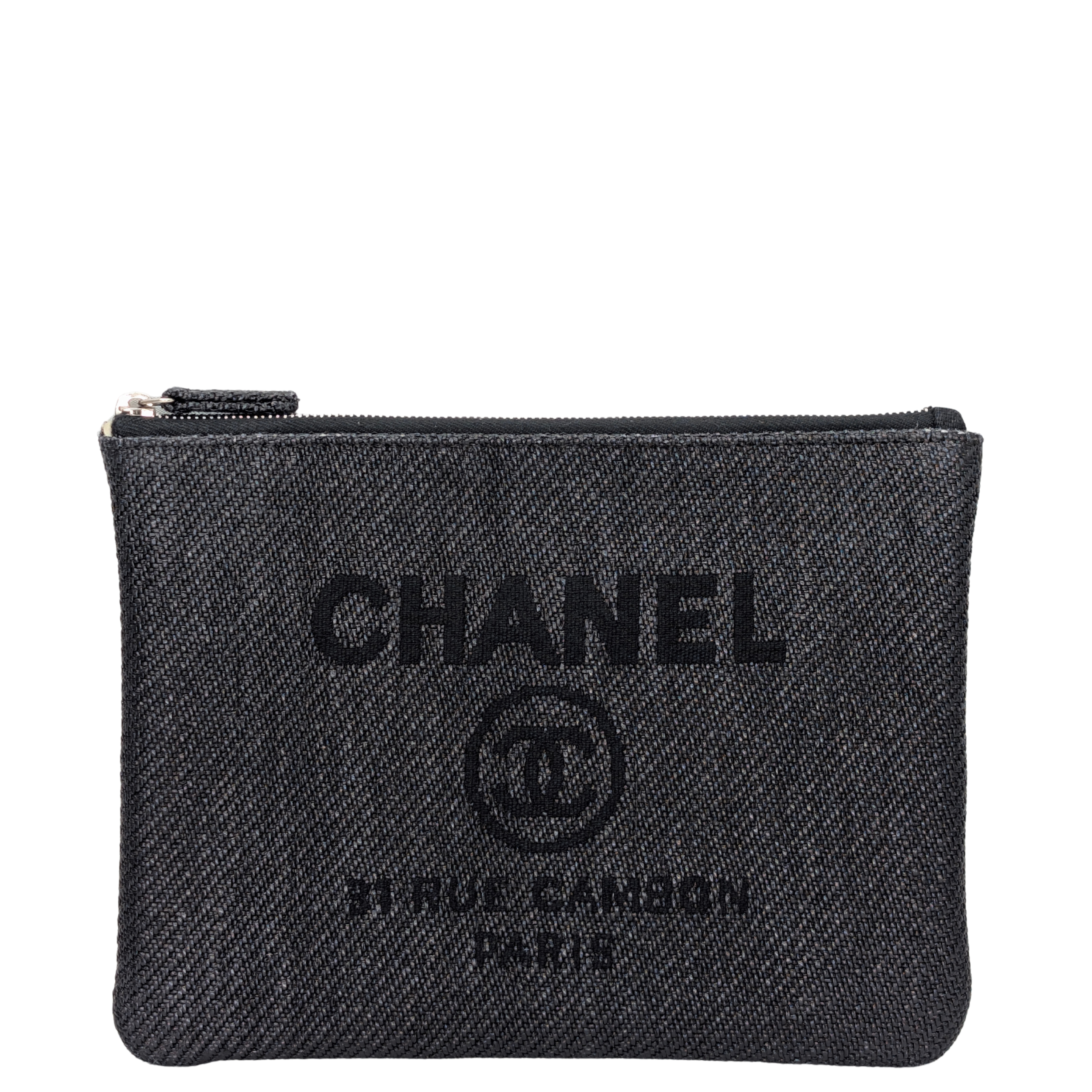 Chanel Deauville Line Case Clutch Canvas Bag
