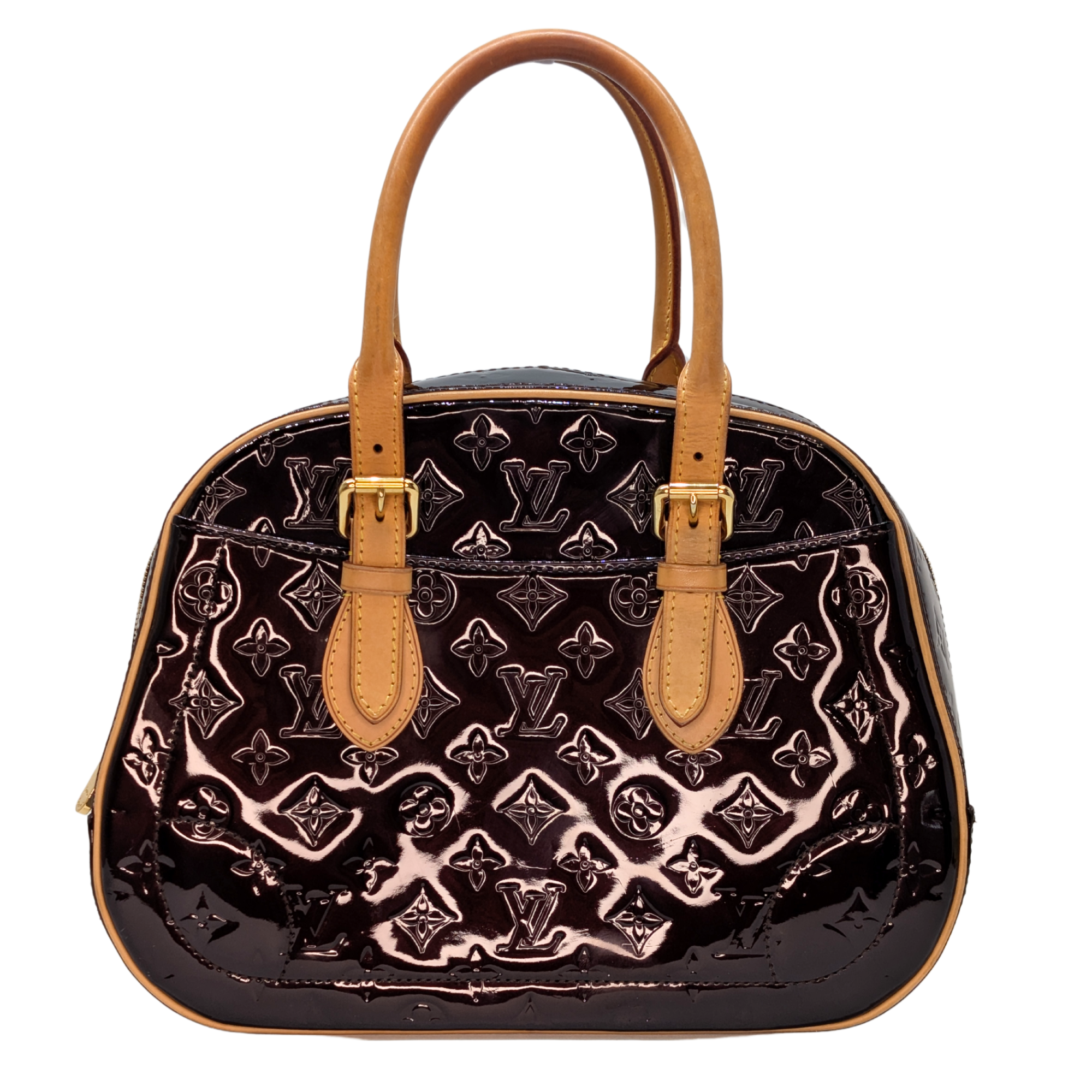 Louis Vuitton Summit Drive Vernis Patent Leather Handbag Burgandy