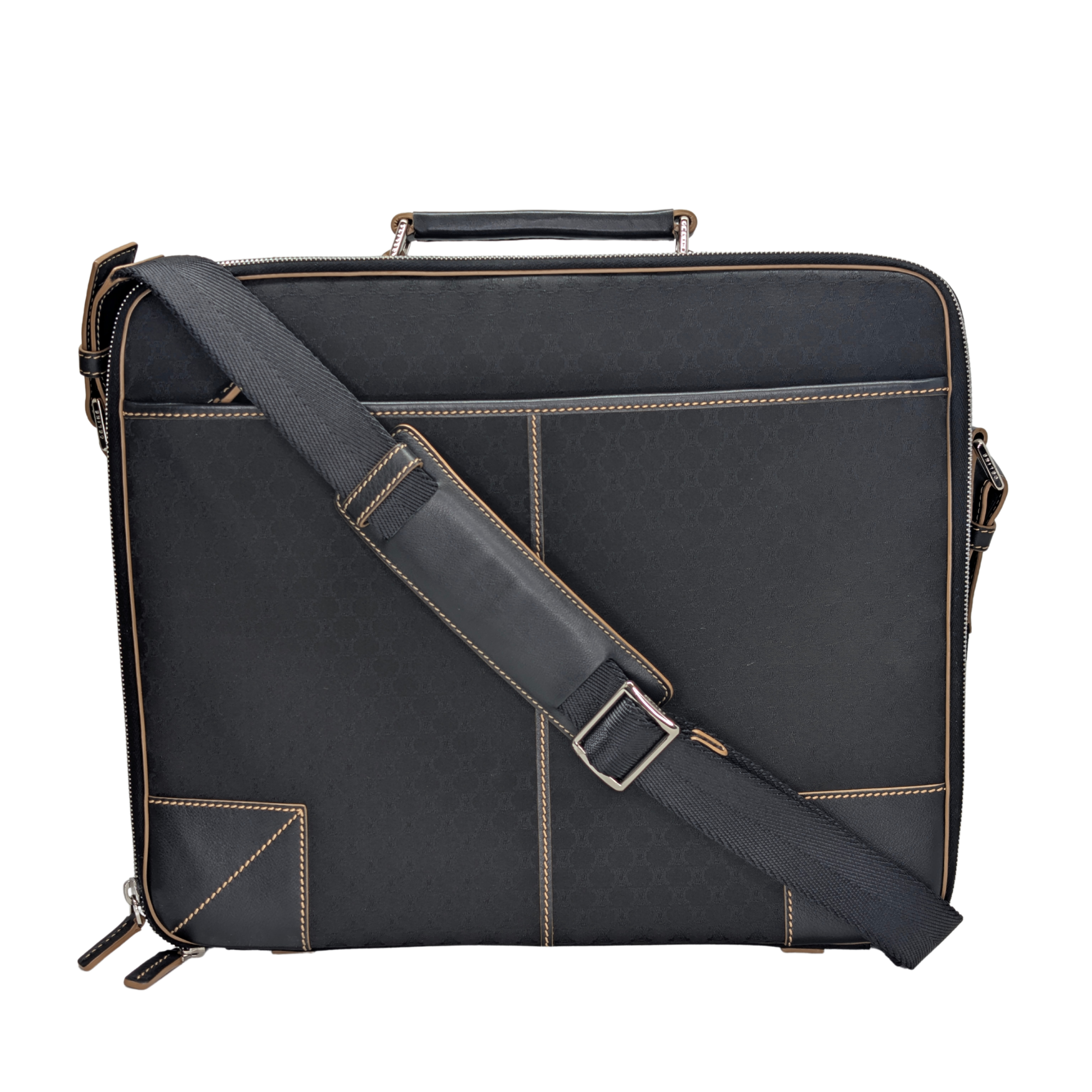 Celine Macadam Canvas & Leather Two-way Briefcase Bag