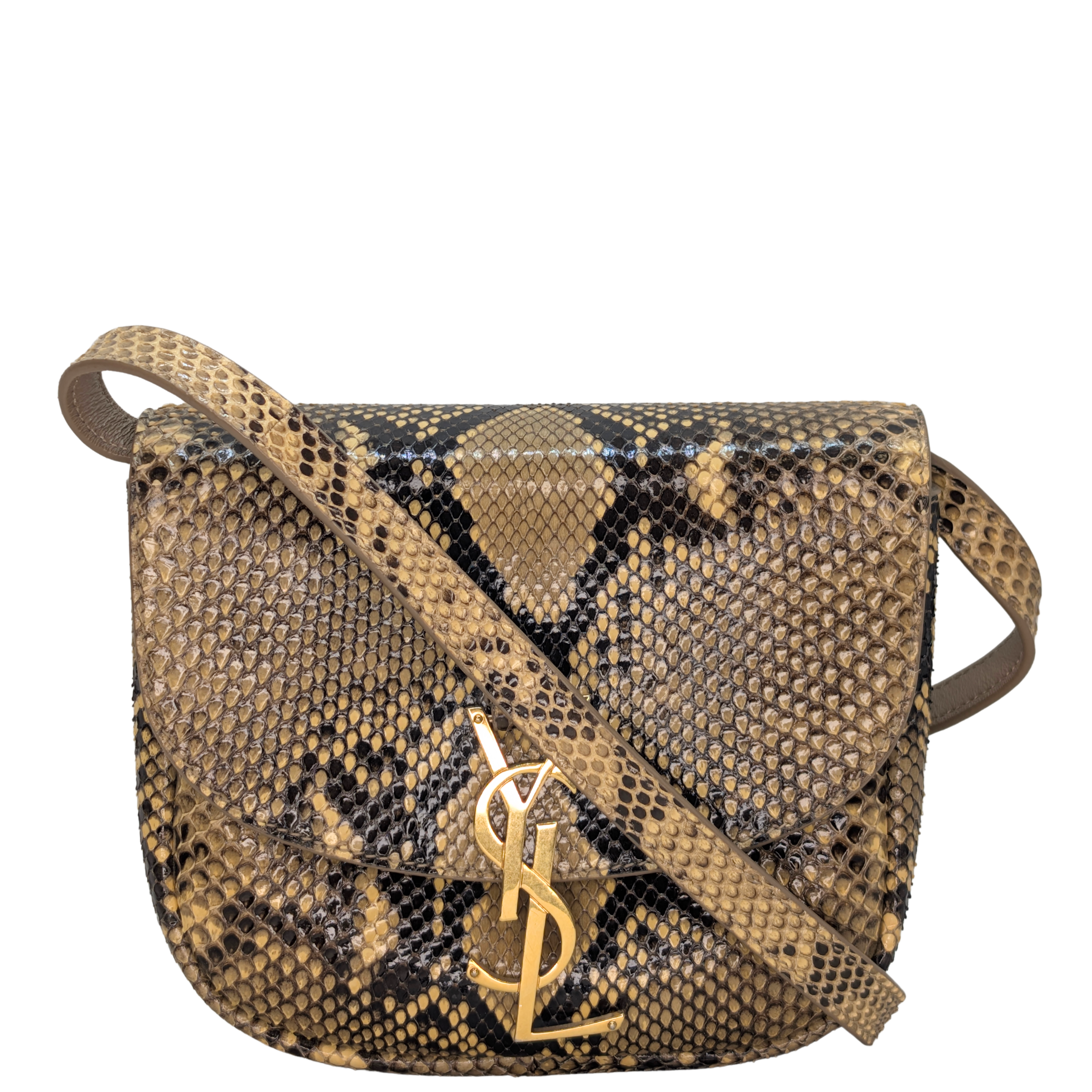 Saint Laurent Kaia Neutral Python Small Bag