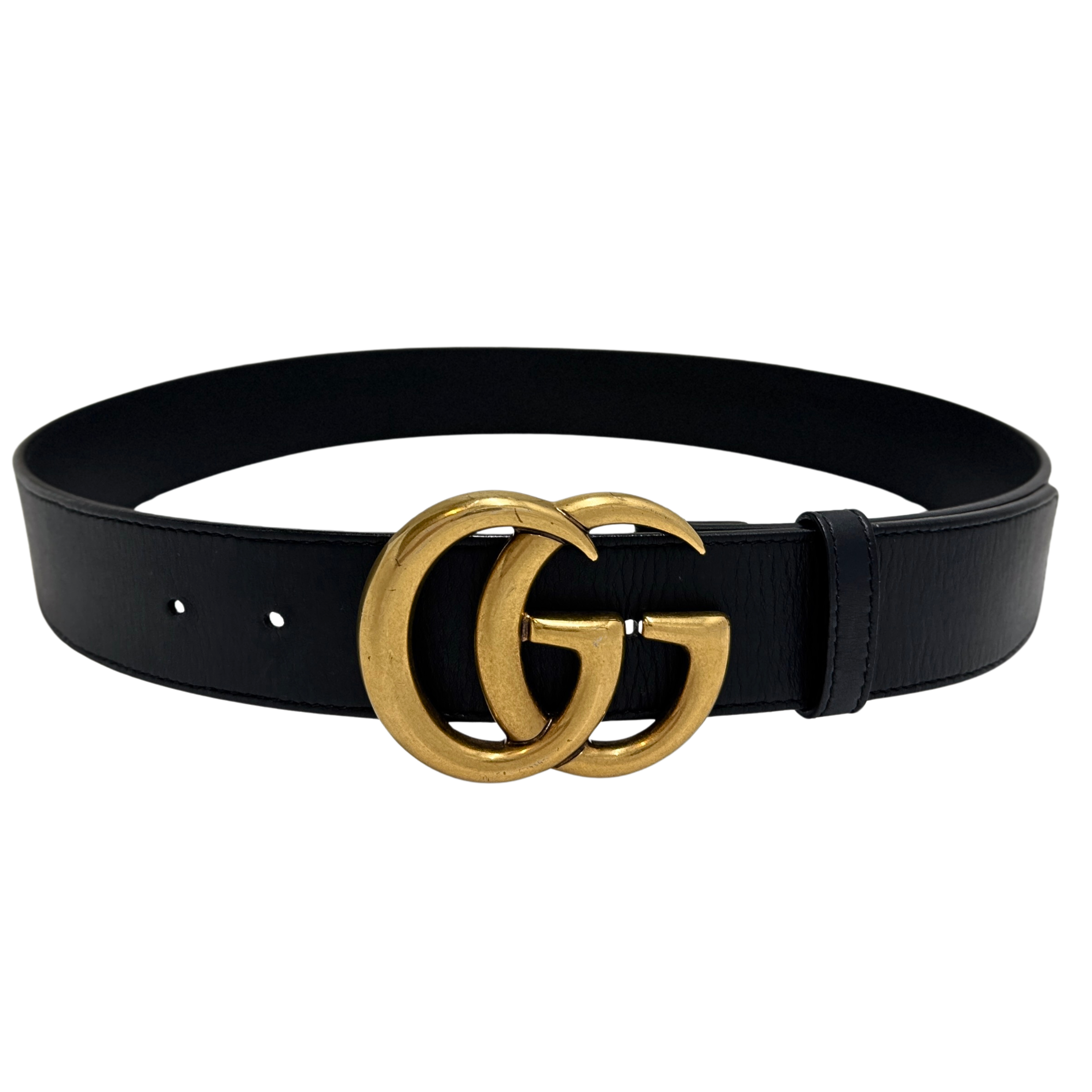 Gucci GG Marmont Wide Belt Leather Black 85/34