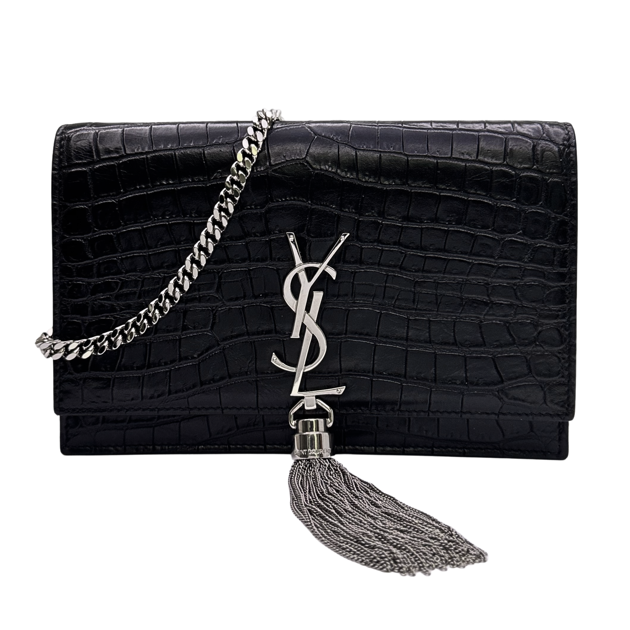 Saint Laurent Kate Shoulder Bag Leather Black