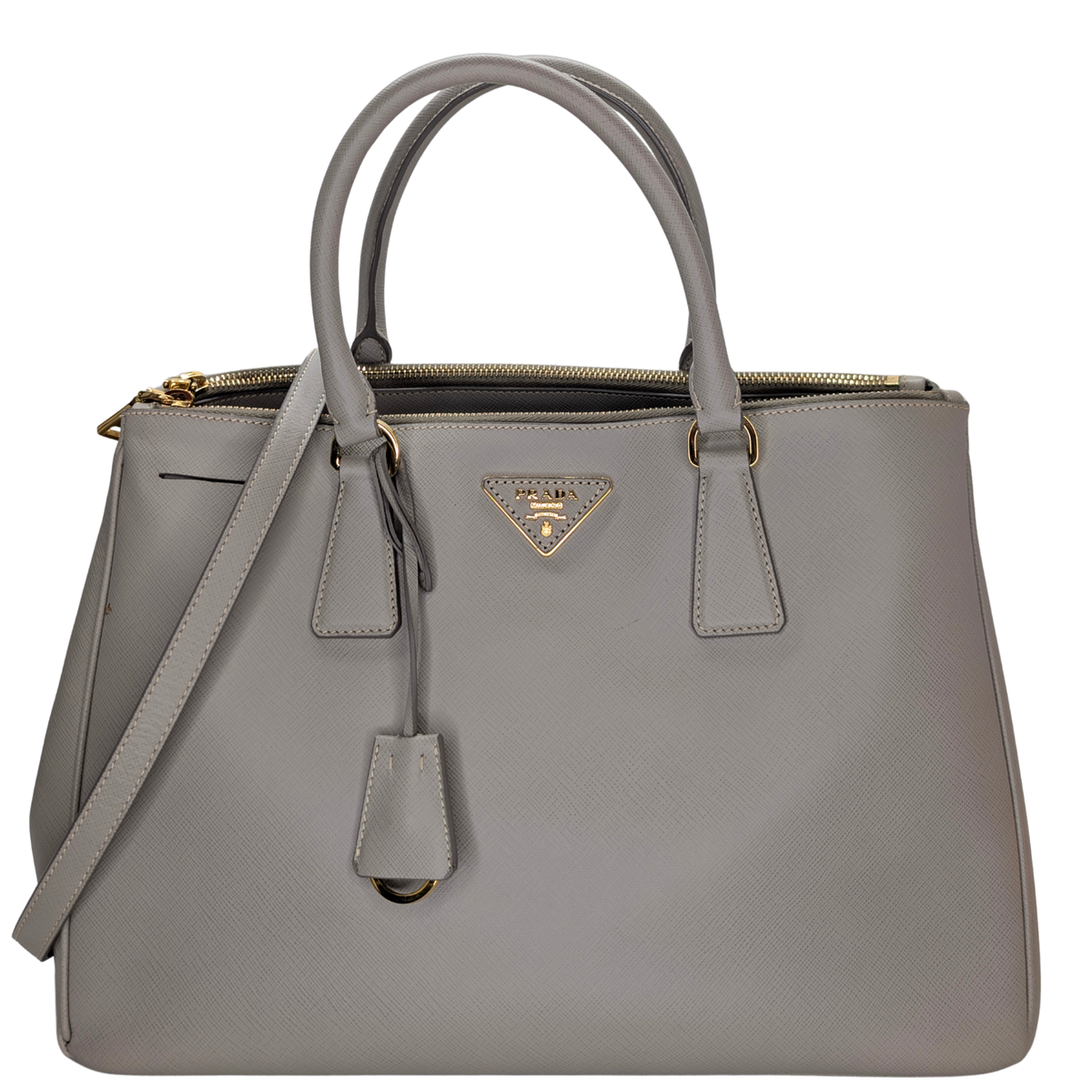 Prada Saffiano Large Galleria Tote Bag Grey