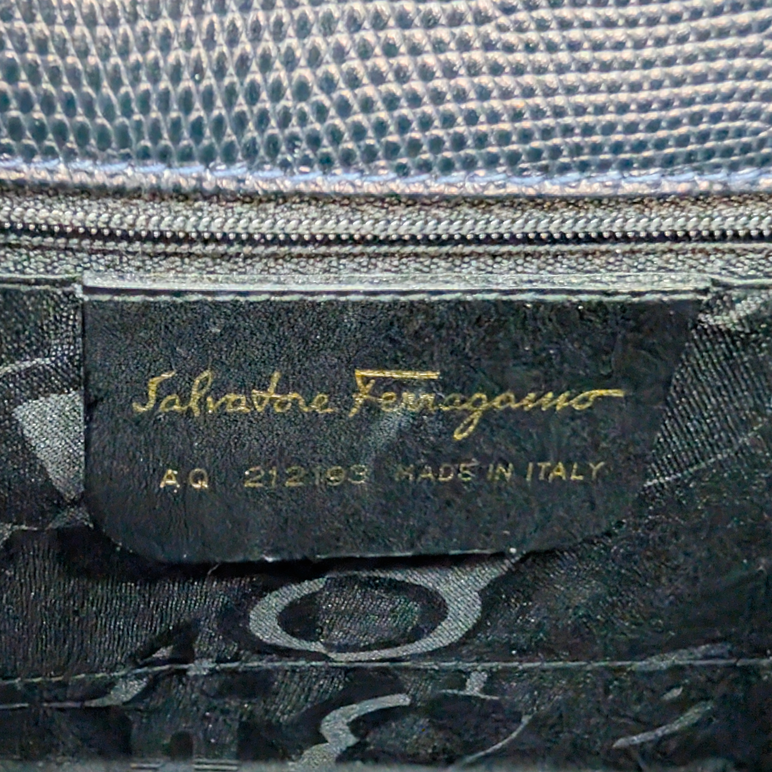 Salvatore Ferragamo Lizard Gancini Iconic Top Handle Bag