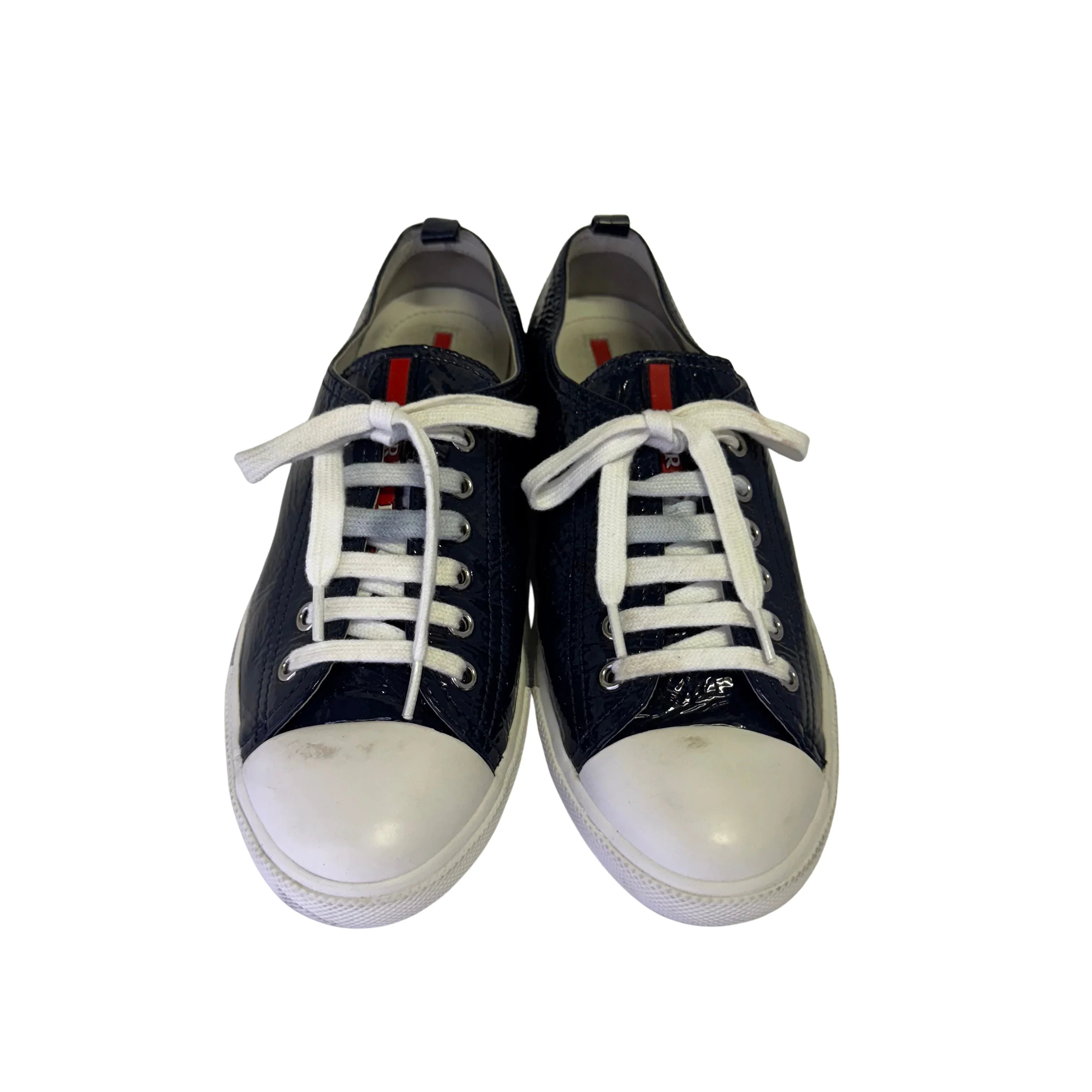 Prada Naplak Royal Patent leather sneakers Women's size 37