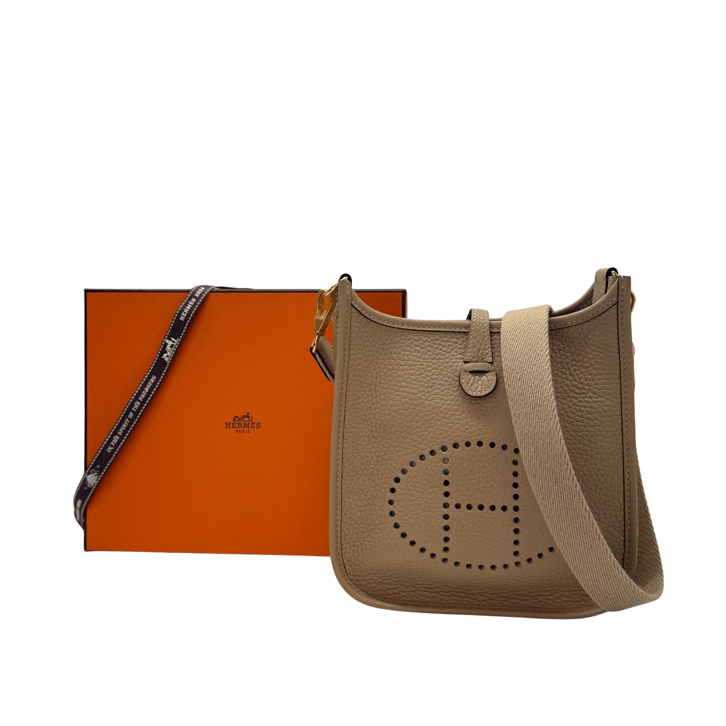 Hermés Evelyn Mini Crossbody Bag U Stamp 2022 Beige