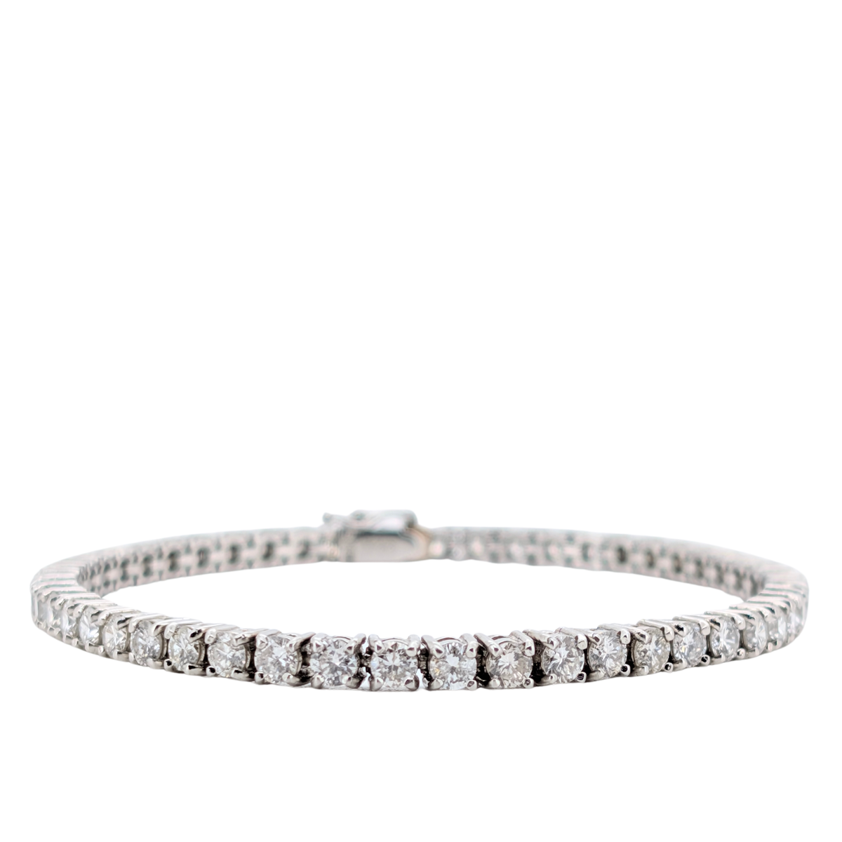6.00Ct Natural Round Brilliant Diamond Tennis Bracelet In Platinum 850
