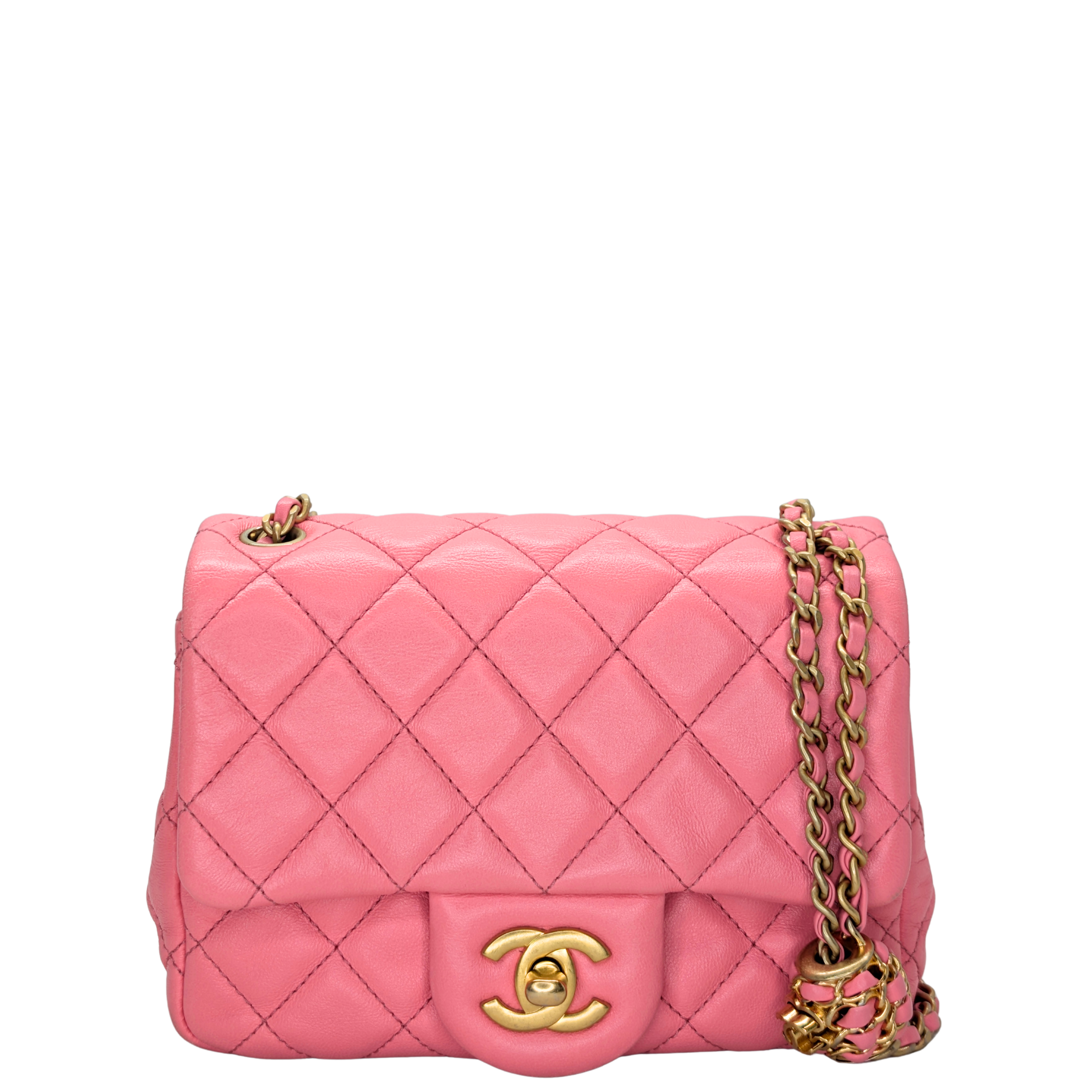 Chanel Pearl Crush Mini Rectangular Lambskin Pink