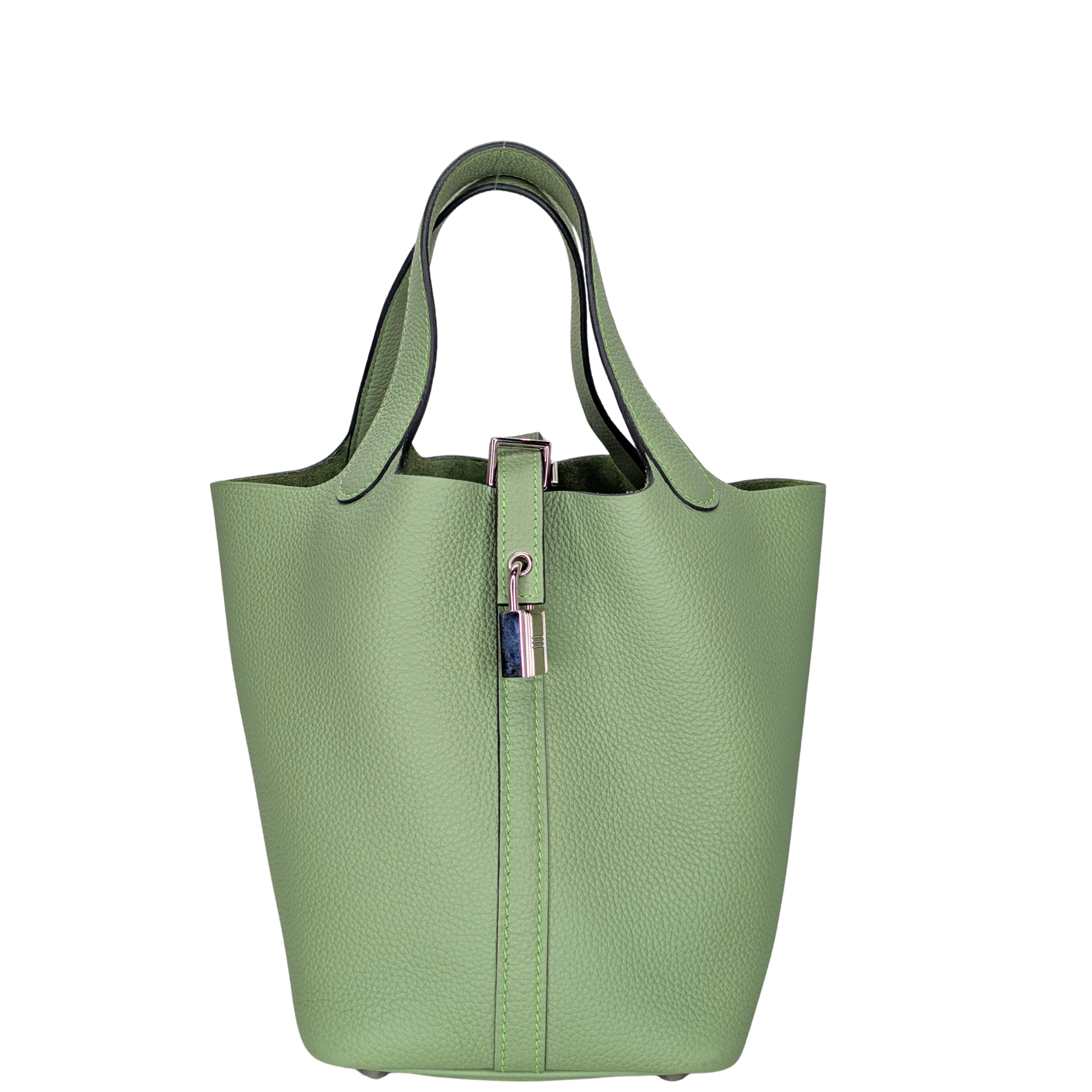 Hermes Picotin 18 Vert Criquet SHW Stamp B