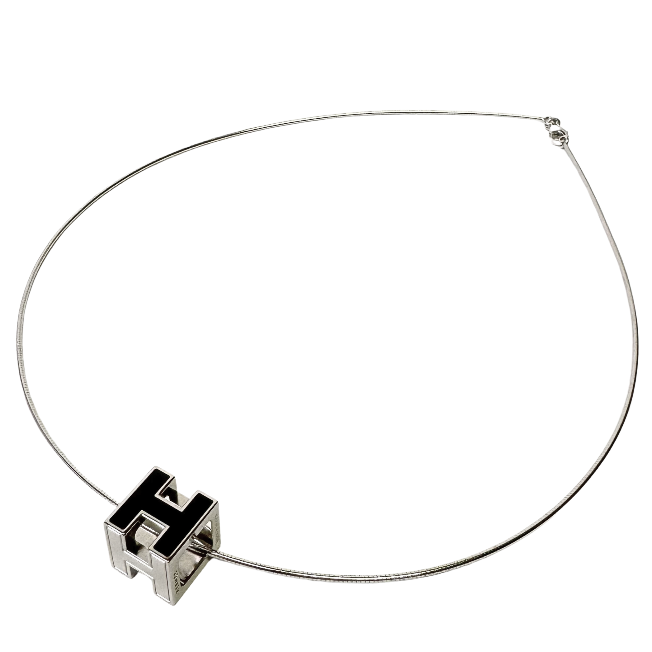 Hermés H Cube Necklace