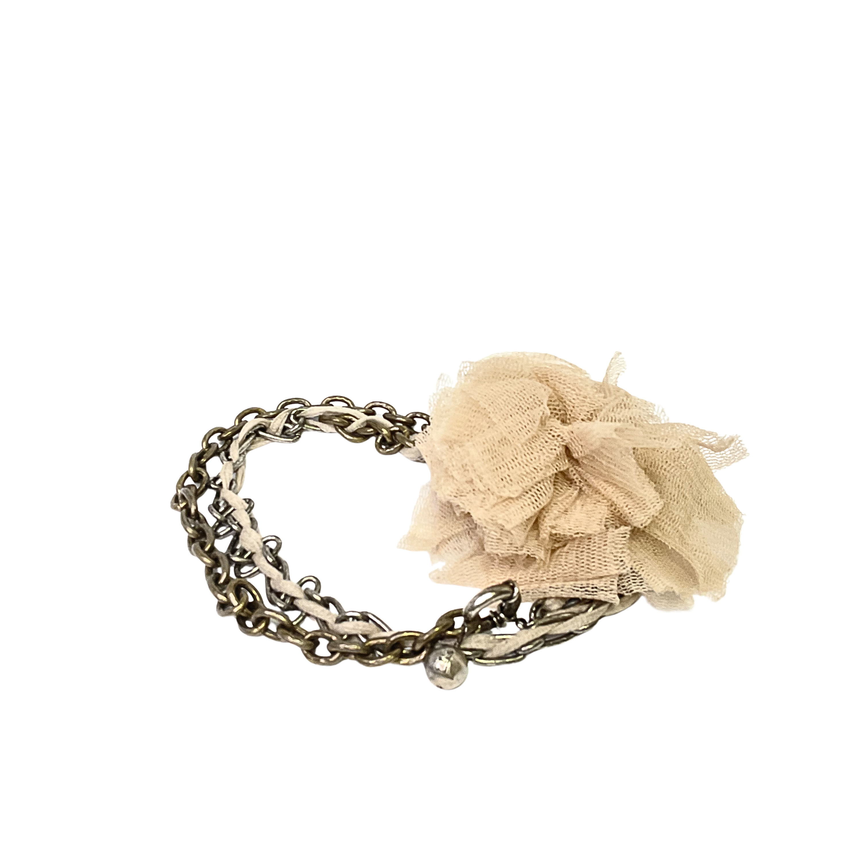Lanvin Necklace With Tulle Aged Metal