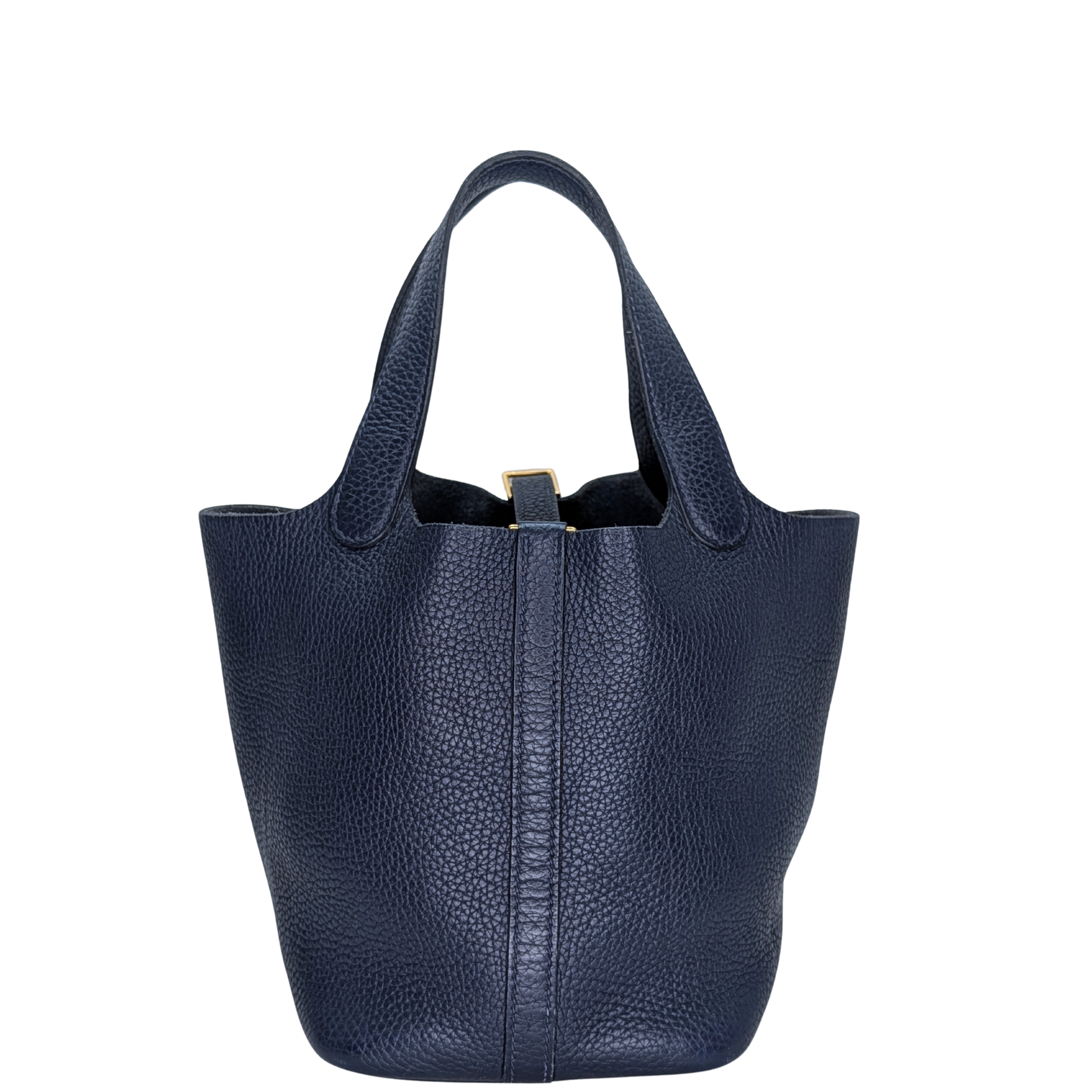 Hermes Picotin 18 Clemence Dark Blue GHW Stamp B