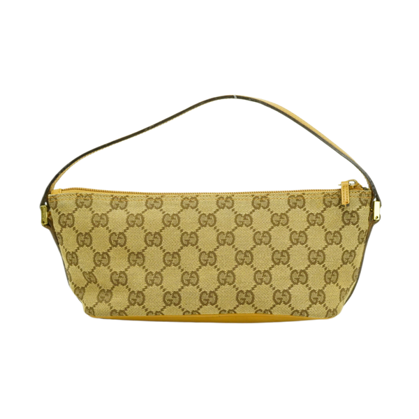 Gucci Beige GG Monogram Boat Pochette Bag