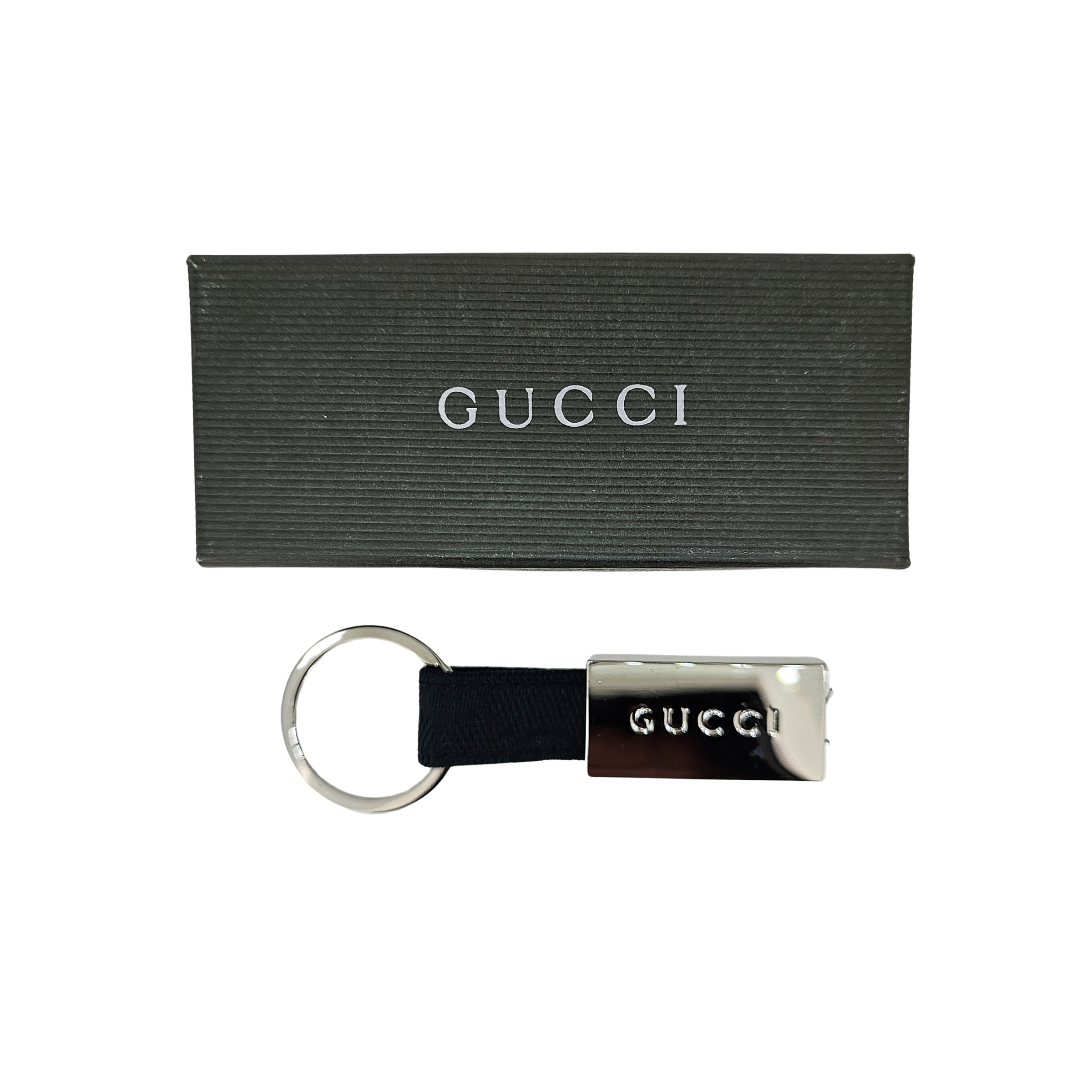 Gucci Metal & Canvas Keychain