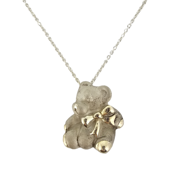 Tiffany & Co. Sterling Silver Teddy Bear Necklace