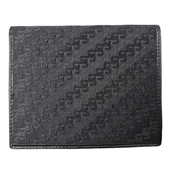 Gucci Black Monogram & Canvas Wallet