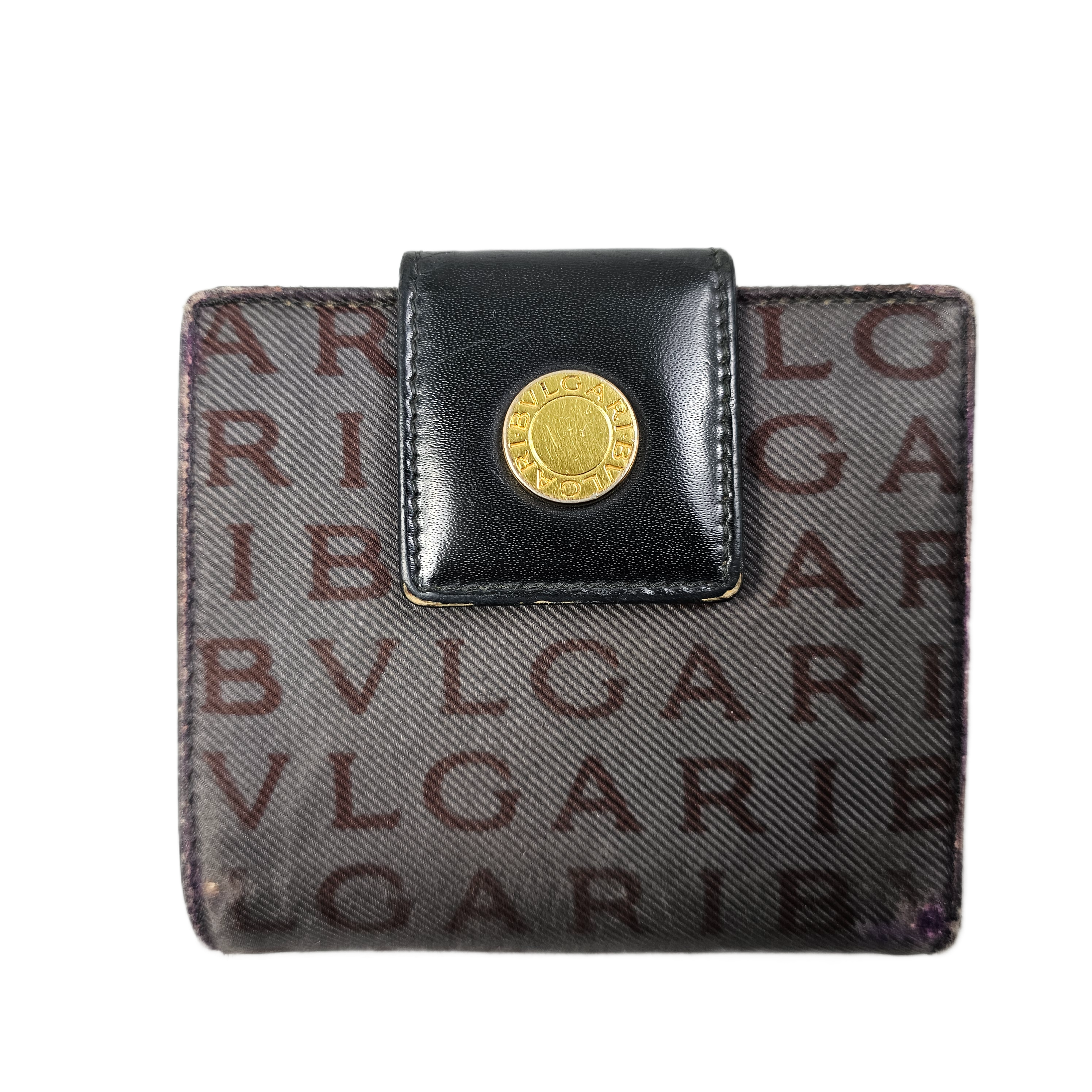 Bvlgari Beige Monogram & Canvas Wallet