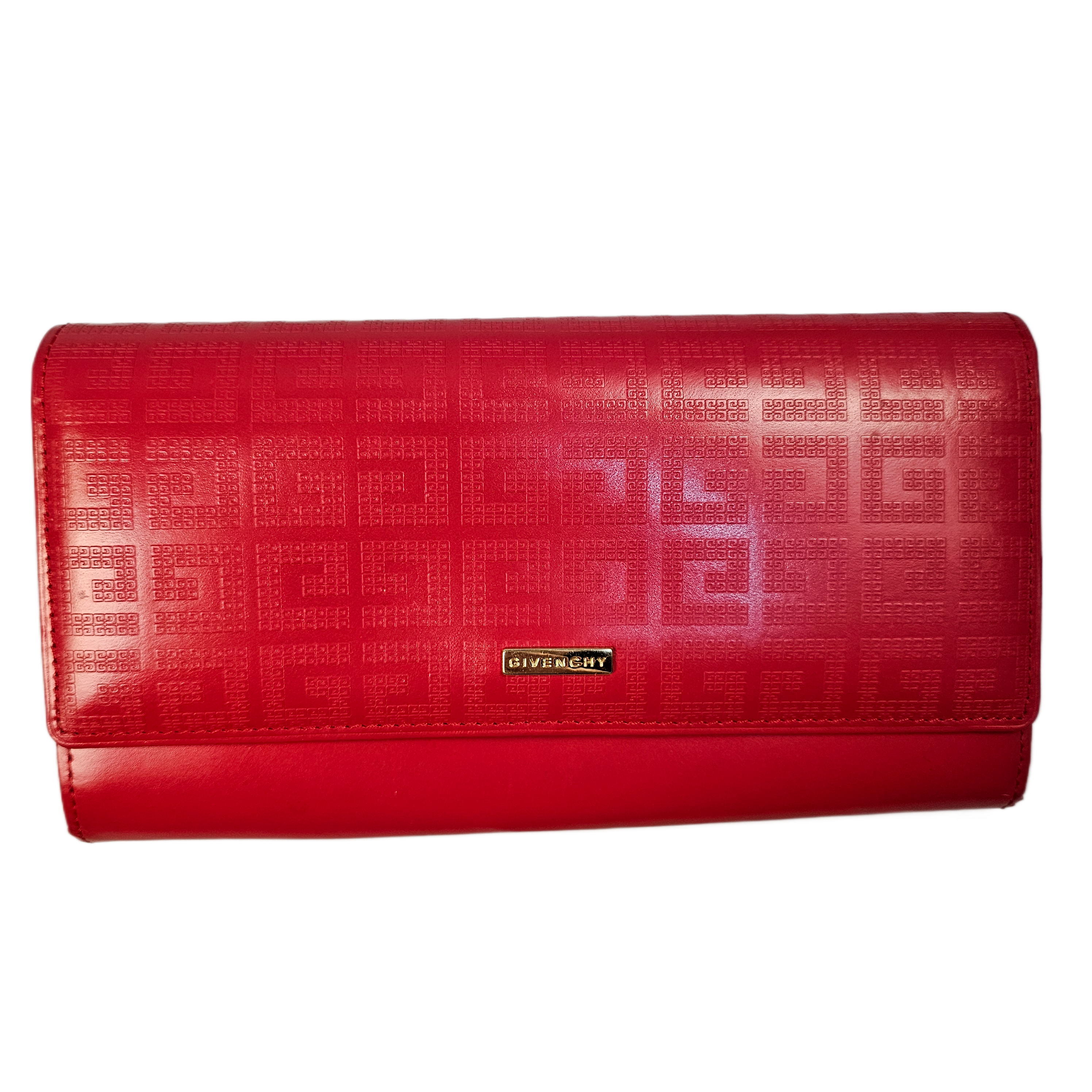 Givenchy Red Leather Long Wallet