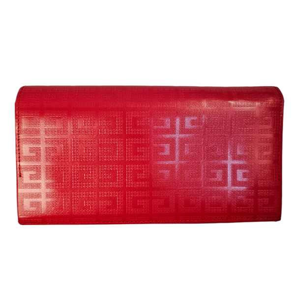 Givenchy Red Leather Long Wallet