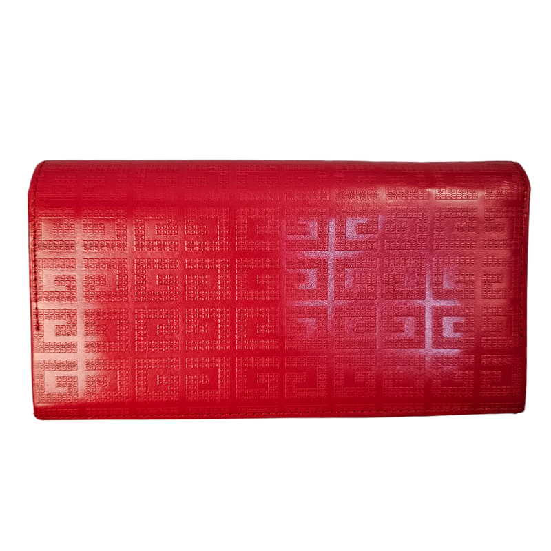 Givenchy Red Leather Long Wallet