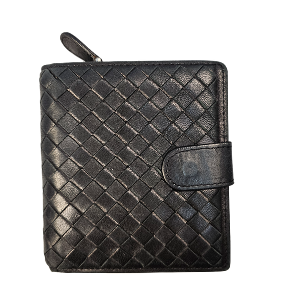 Bottega Veneta Intrecciato Black Leather Wallet