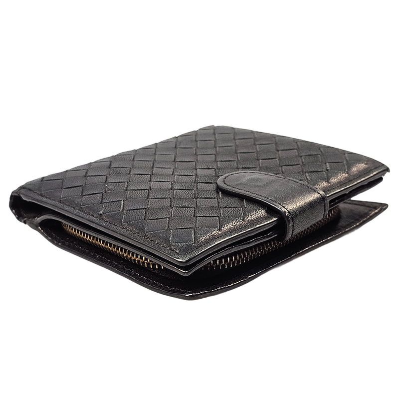 Bottega Veneta Intrecciato Black Leather Wallet