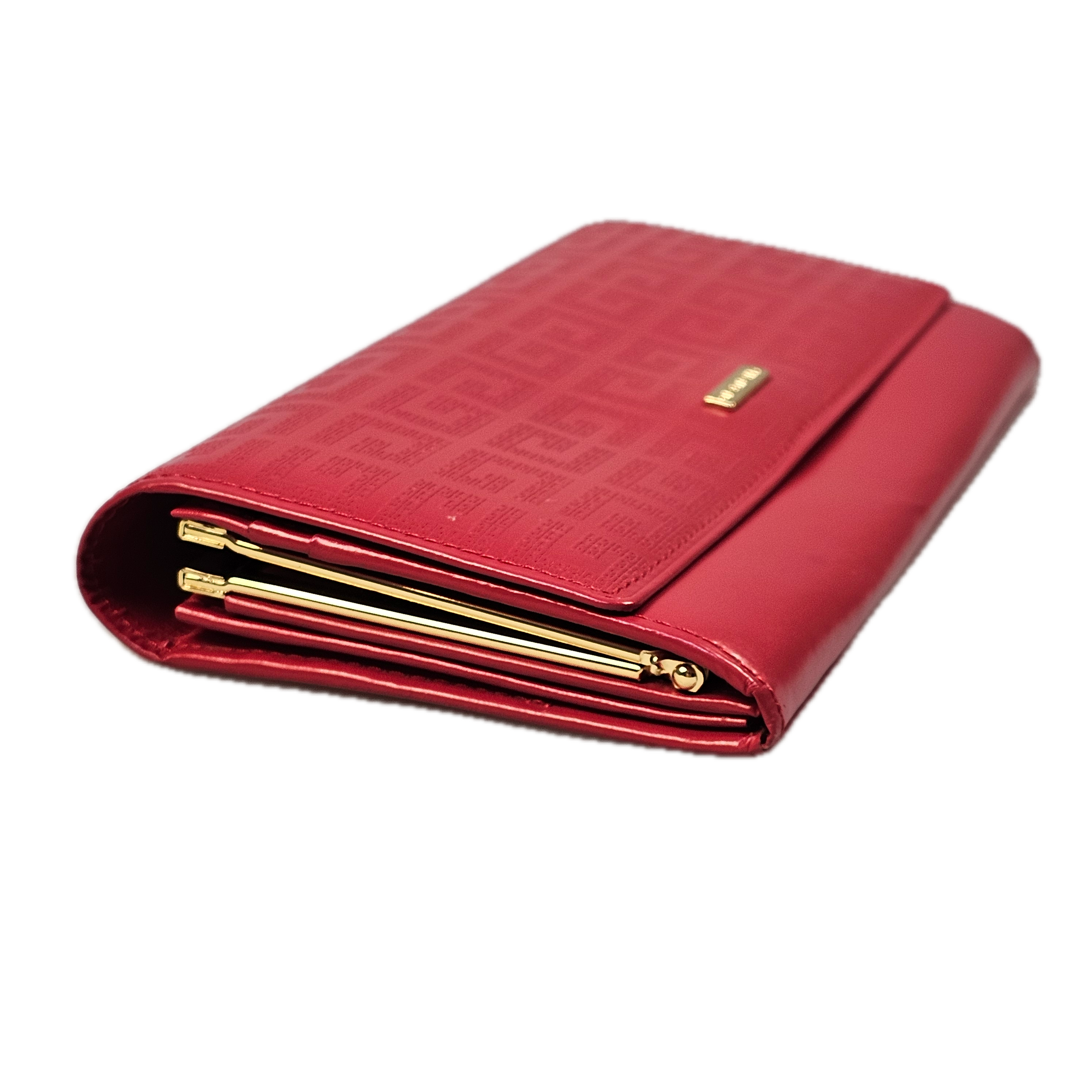 Givenchy Red Leather Long Wallet