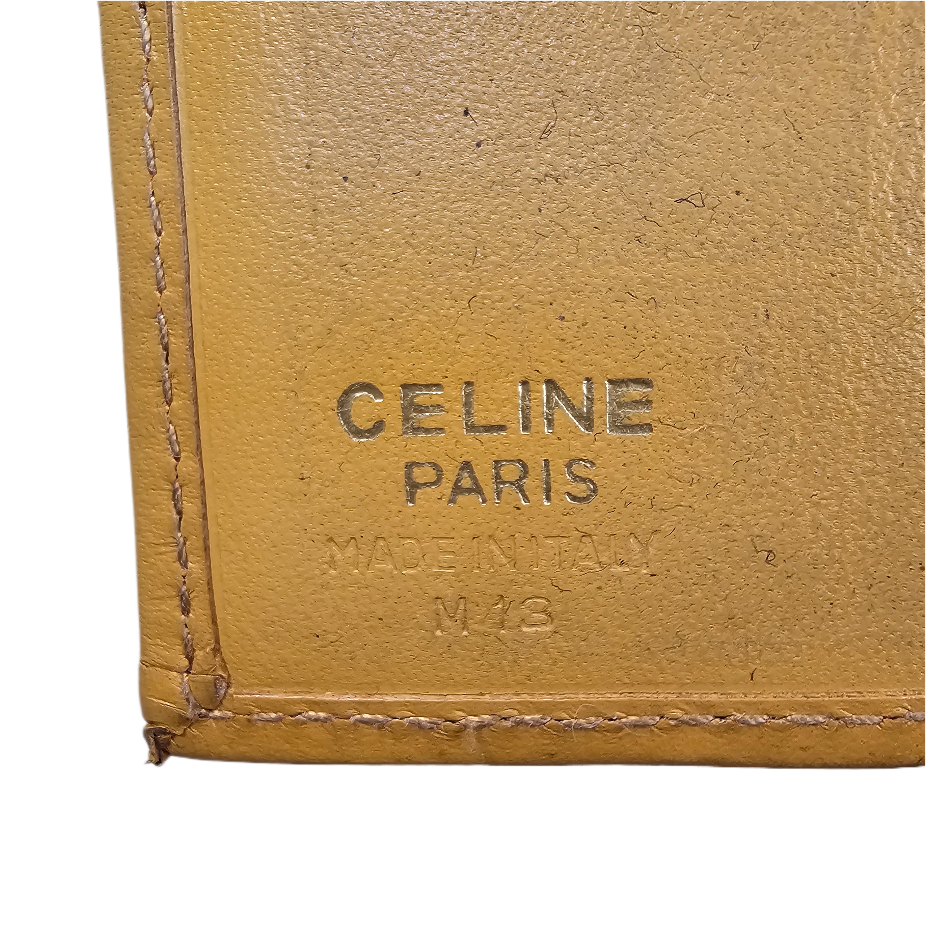 Celine Monogram Leather & Canvas Wallet